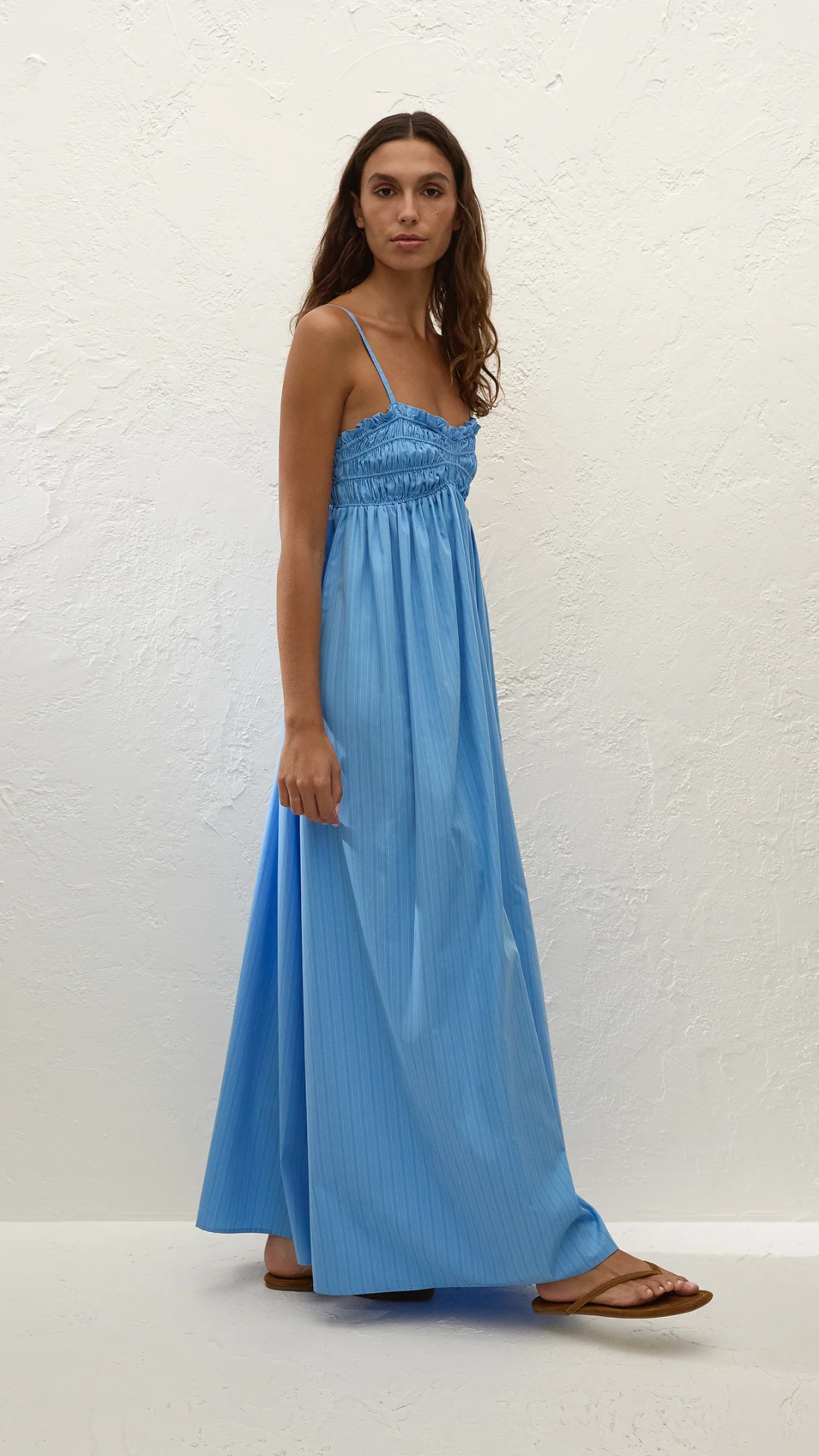 Faithfull Presa Maxi Dress in Azul