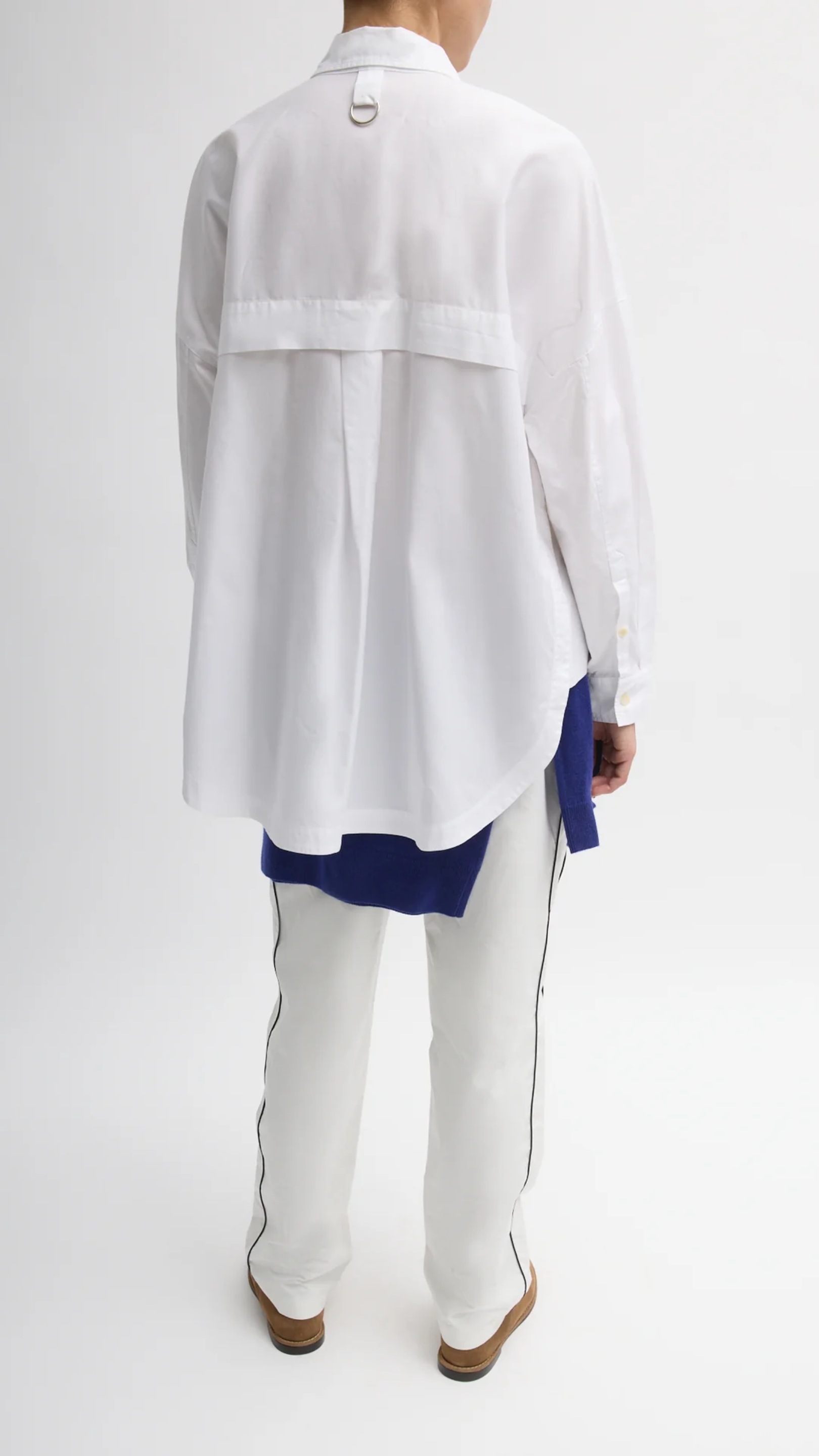 Tibi Gabe Oversized Shirt in White
