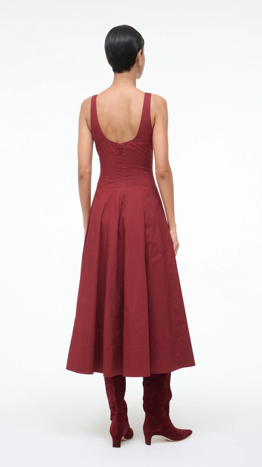 Staud Wells Dress in Sangria