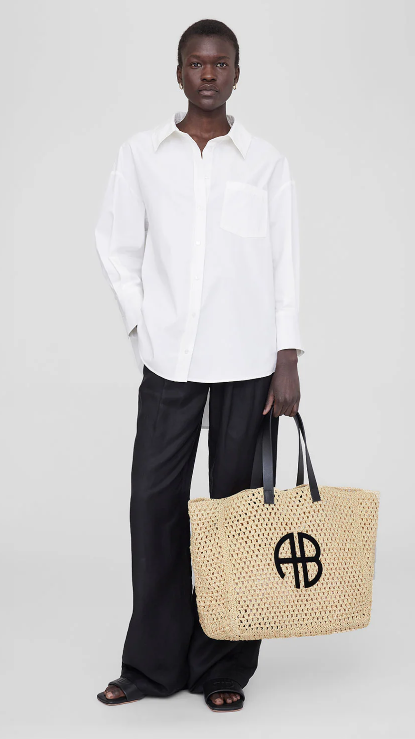Anine Bing Large Rio Tote in Sand