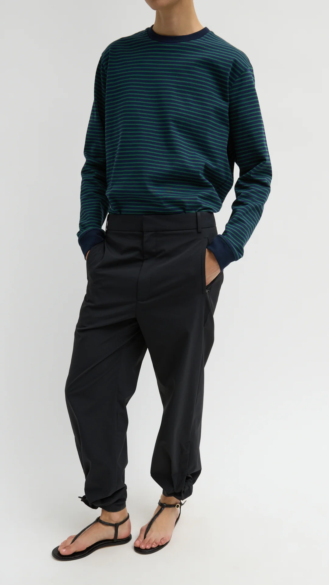 Tibi Tech Suiting Mark Trouser in Black