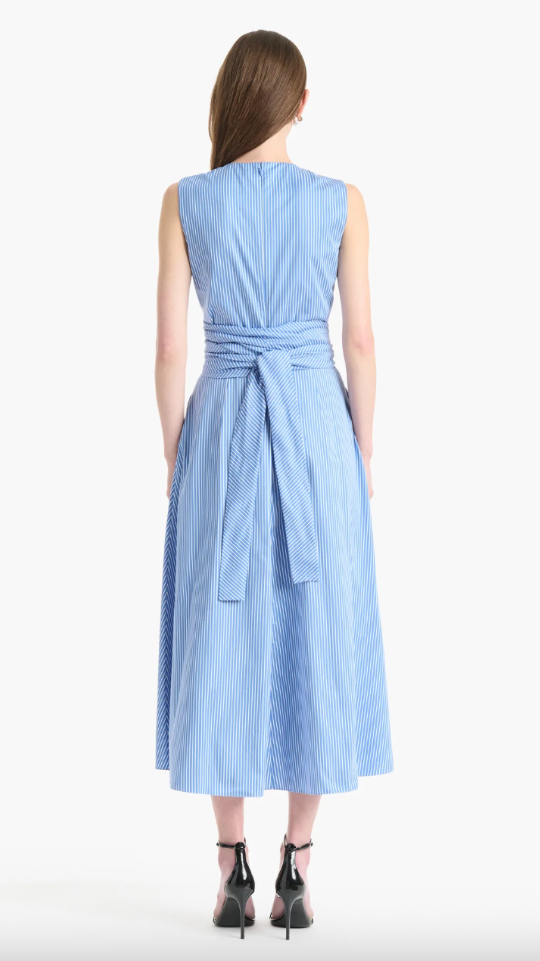 Altuzarra Penny Dress in Azure Stripe