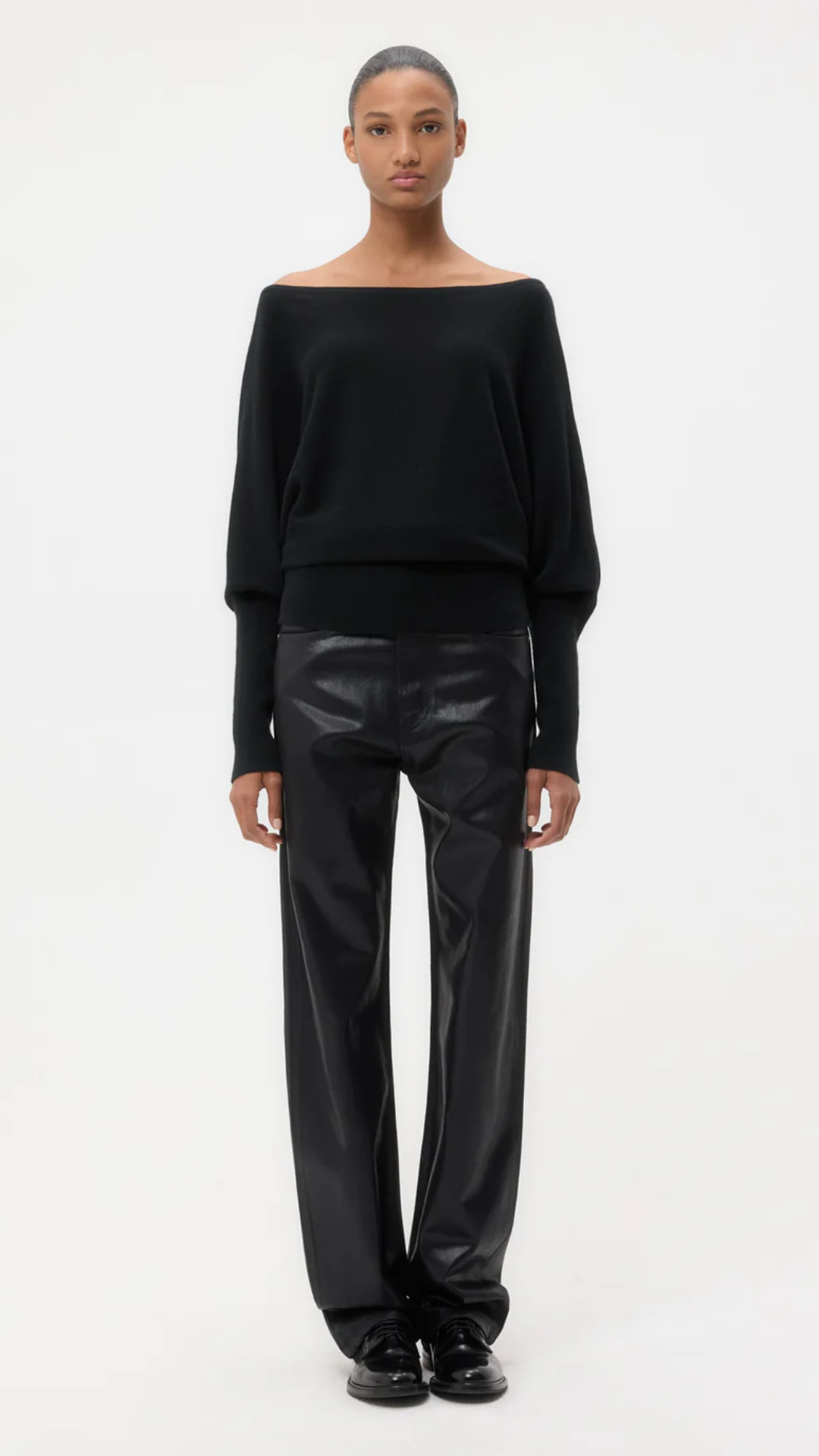 TWP Off The Shoulder Knit in Black