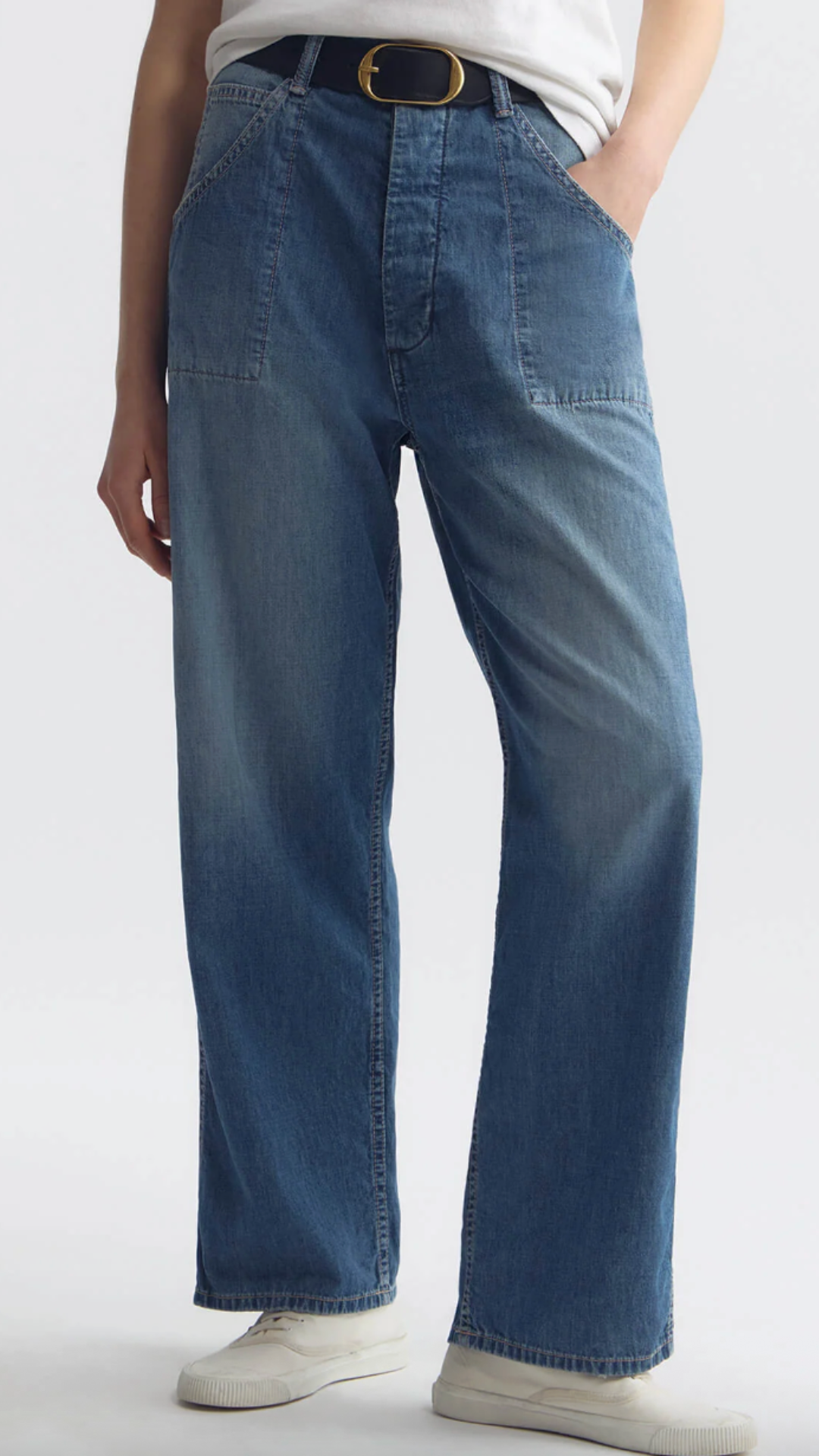 Nili Lotan Whitney Denim Pant in Delancey Wash