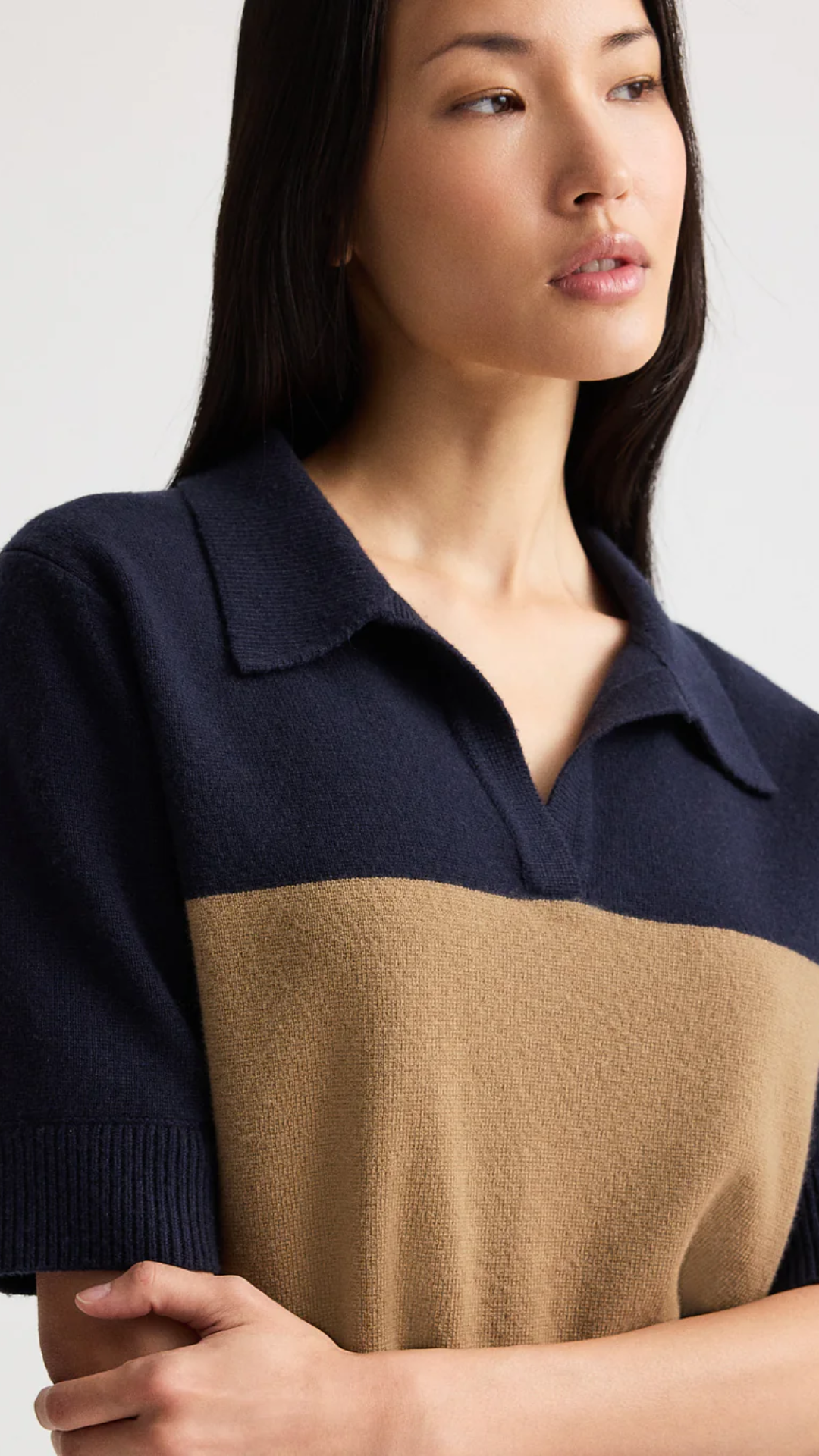 TWP Slightly Oversized Polo in Blueberry