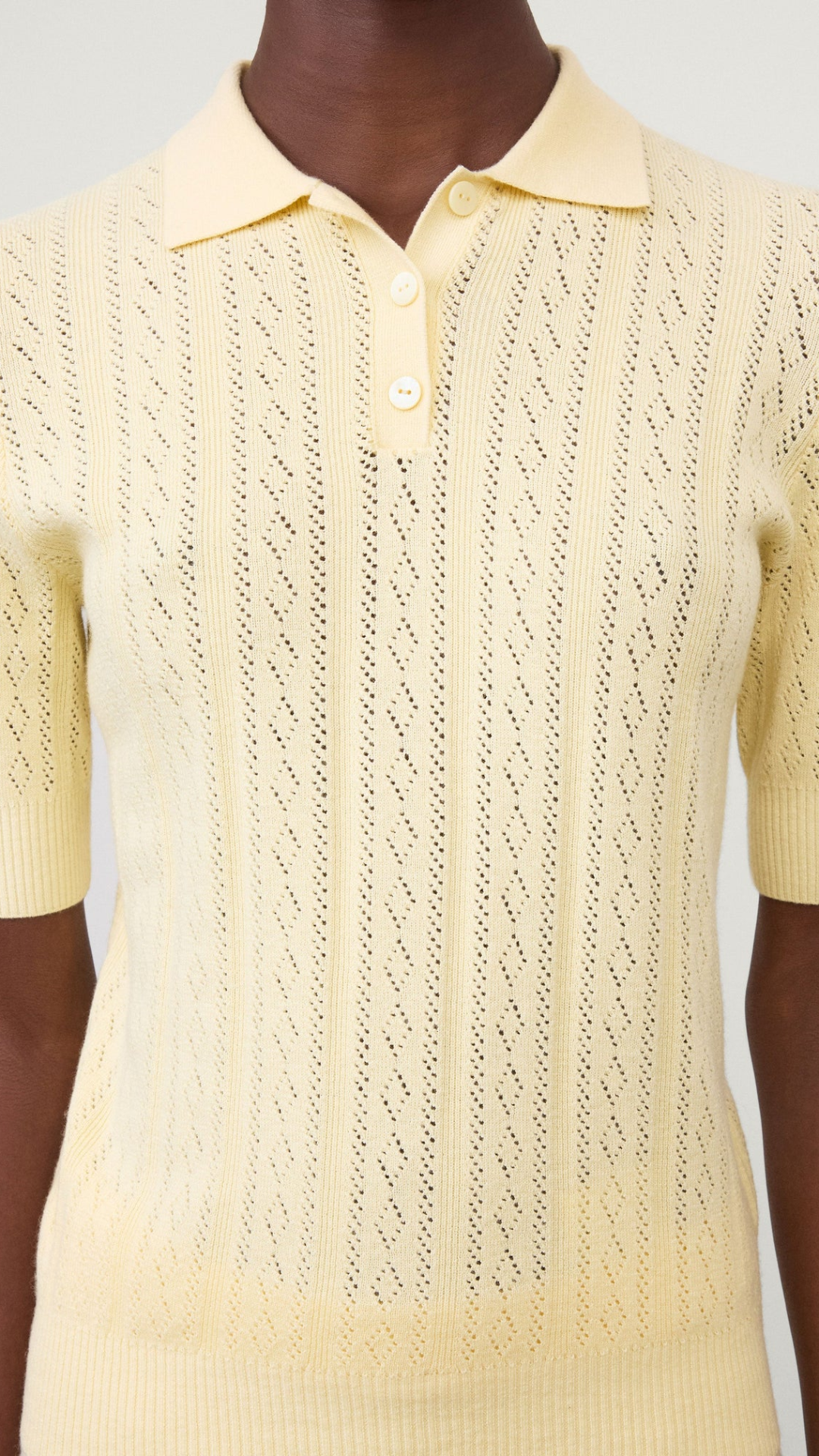 Lisa Yang Cristine Polo Sweater in Limone