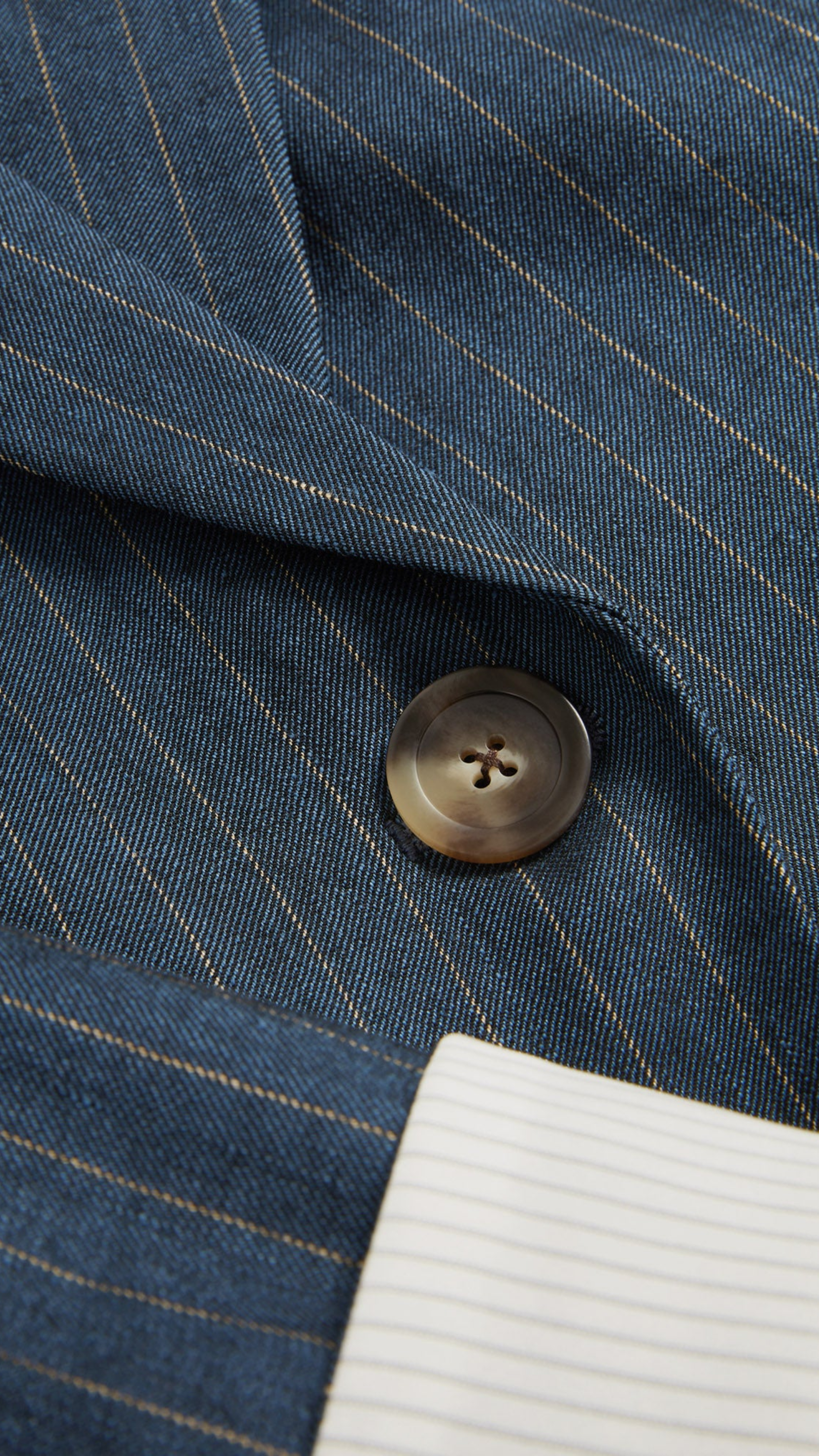 Veronica Beard Obie Pinstripe Dickey Jacket in Blue Dove