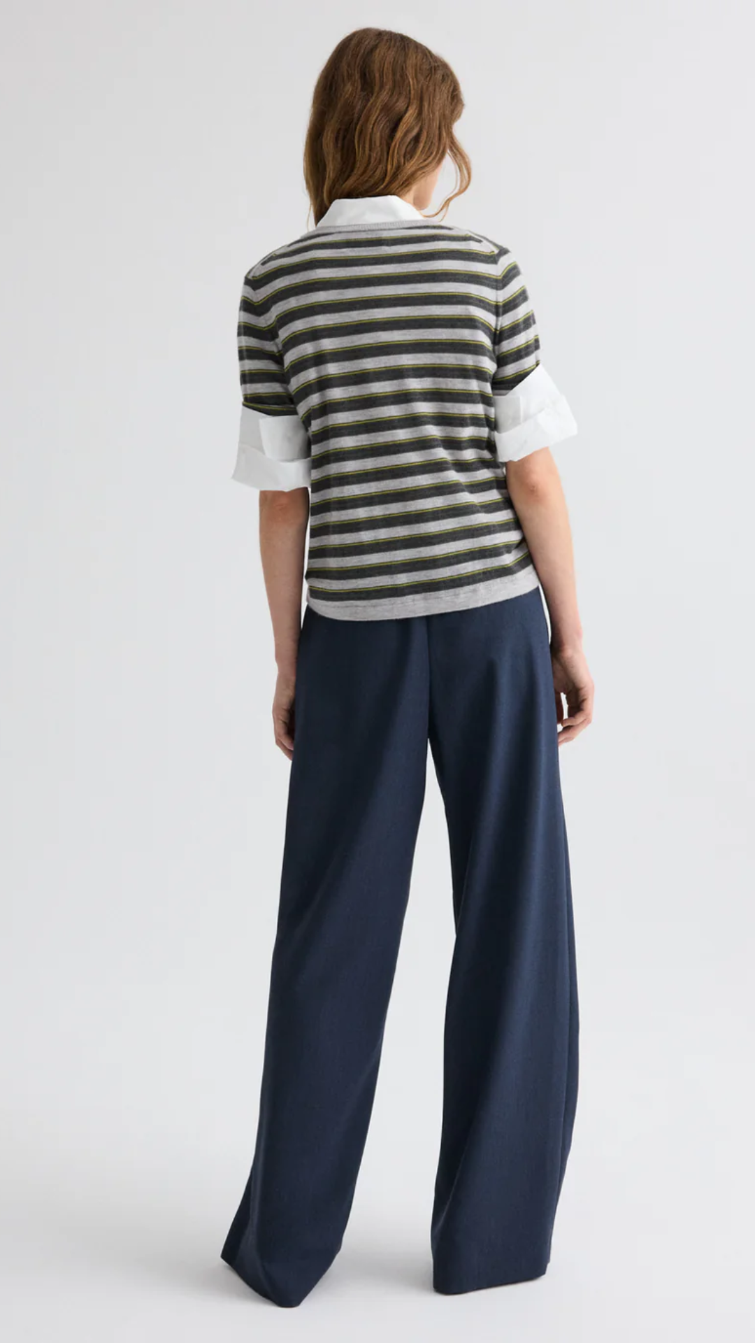 TWP Striped Crewneck in Beetle