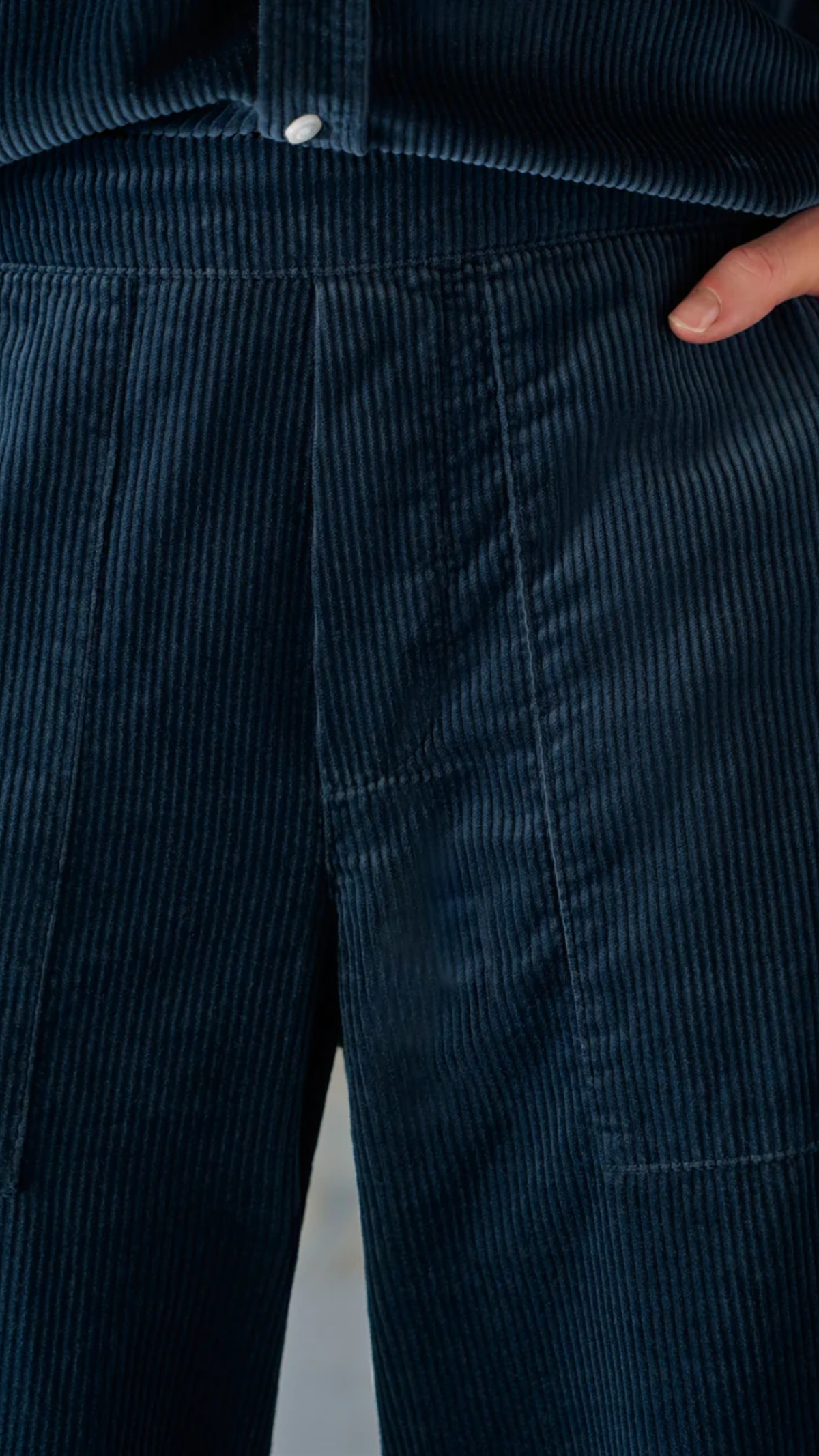 Frank & Eileen Madeline Patch Pocket Pull-On Pant in Classic Navy