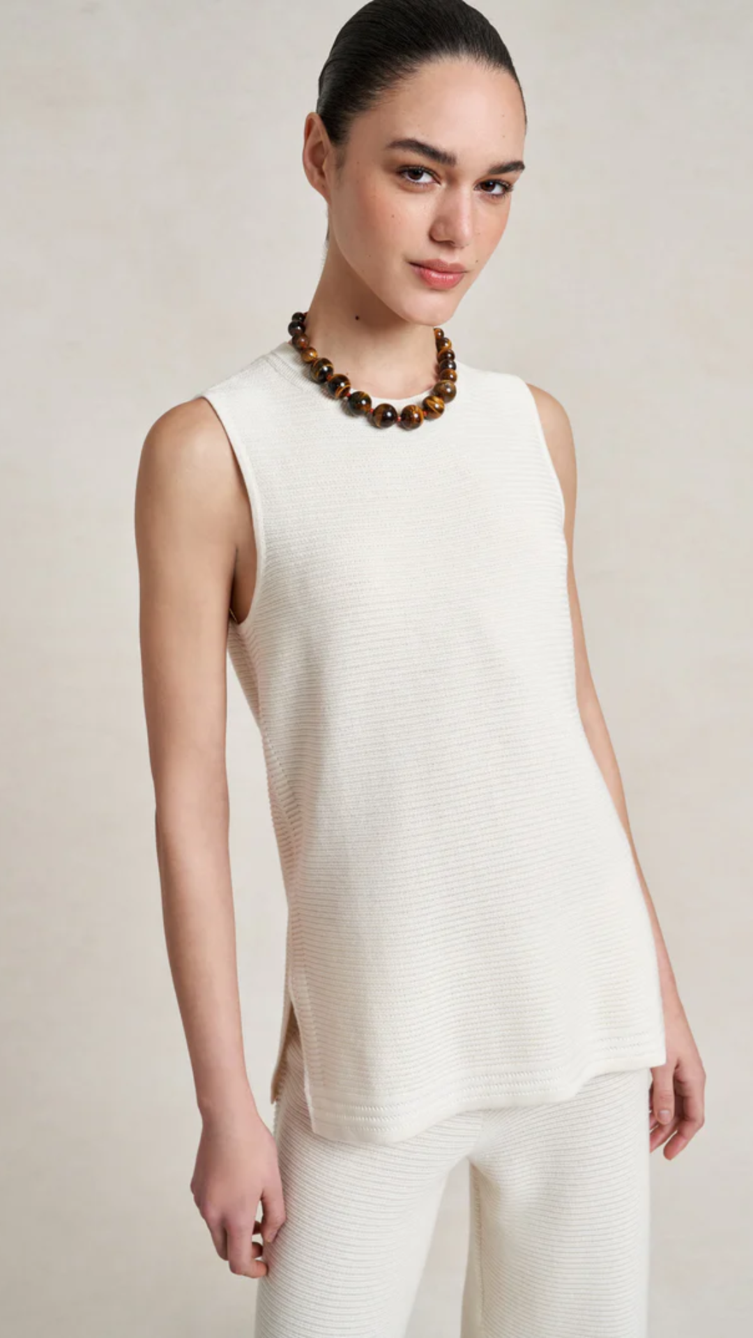 La Ligne Crochet Maxime Top in Ivory