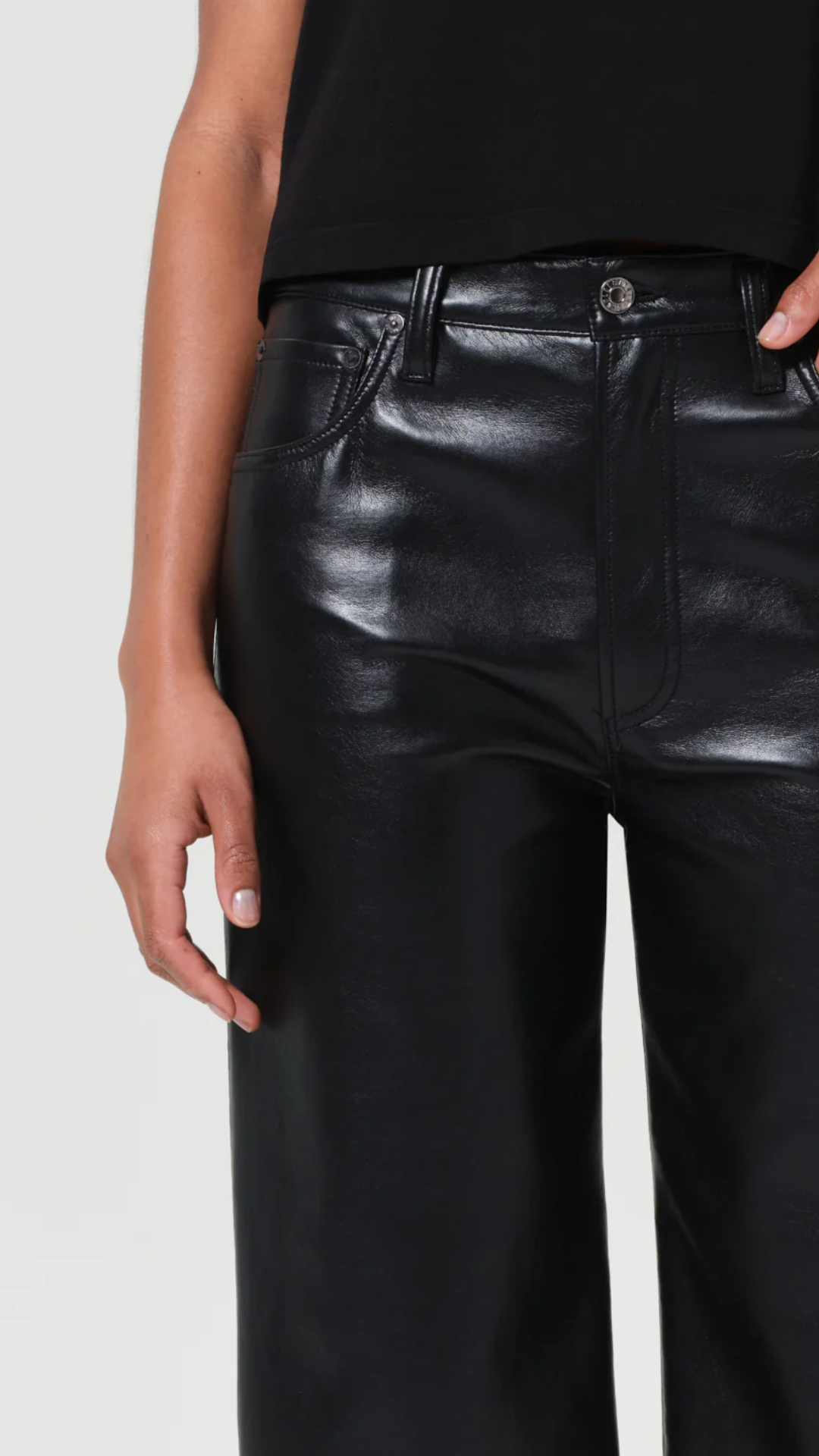 Agolde Ren Jean (Recycled Leather) in Detox