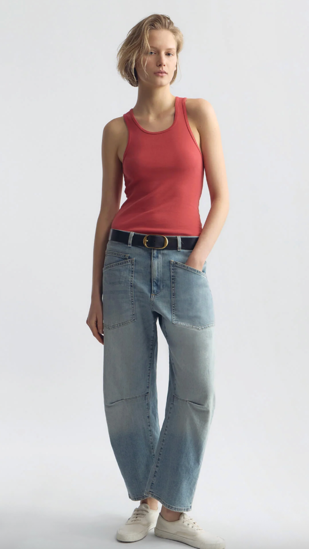 Nili Lotan June Tank in Washed Red