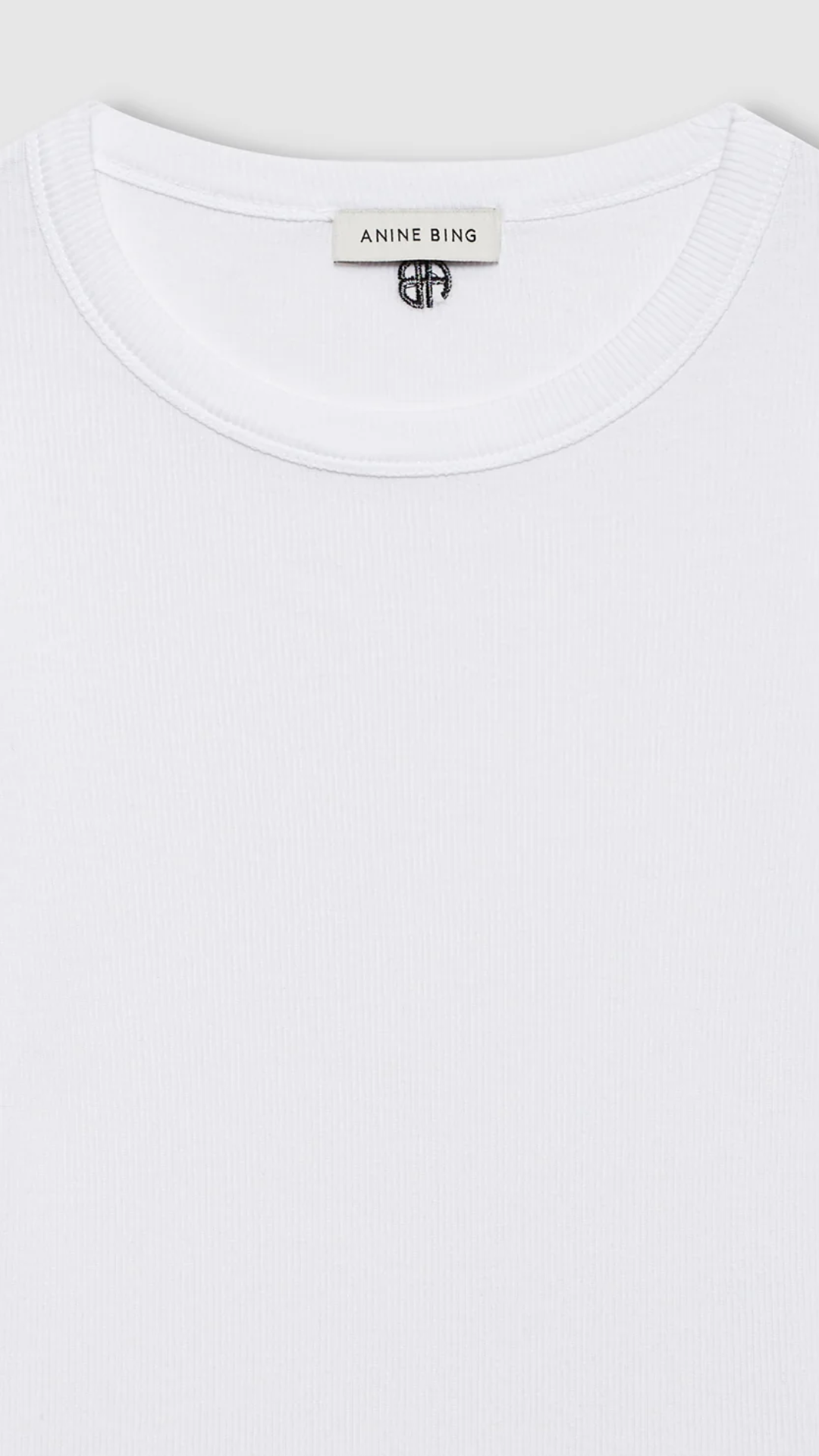 Anine Bing Sixtine Tee Short Sleeve in White