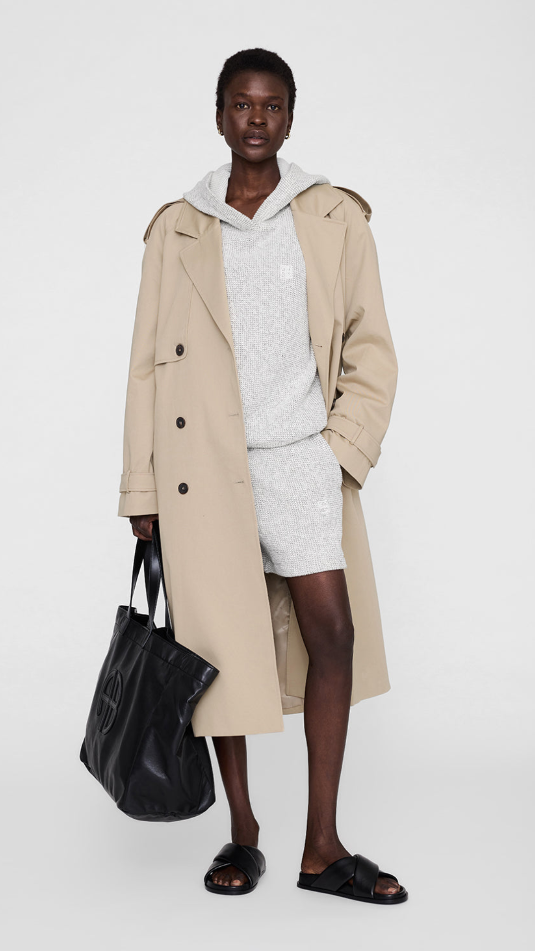 Anine Bing Alec Hoodie Monogram in Multi