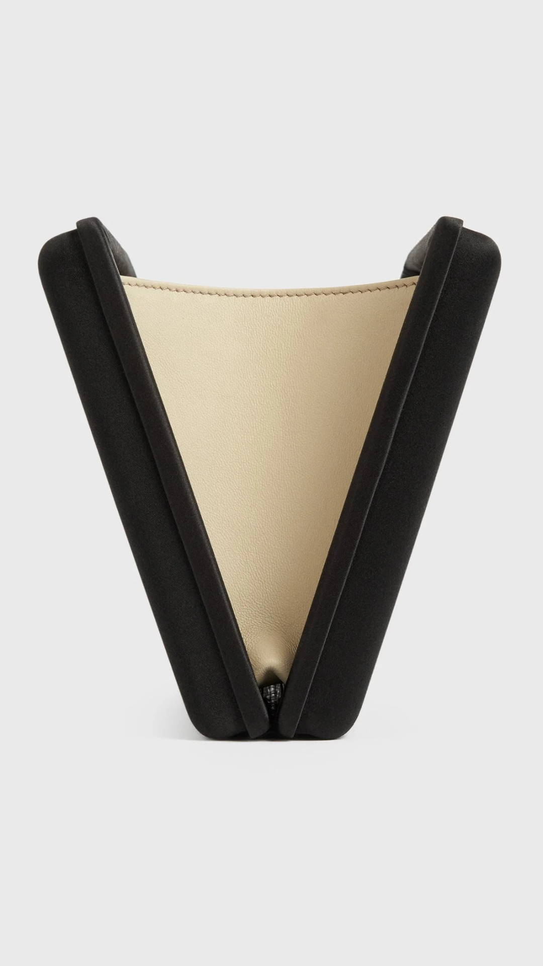 Toteme Satin Box Clutch Bag in Black