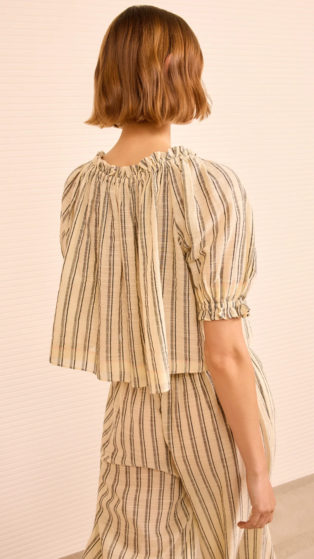 Ulla Johnson Paros Striped Top Coverup in Cowrie Stripe