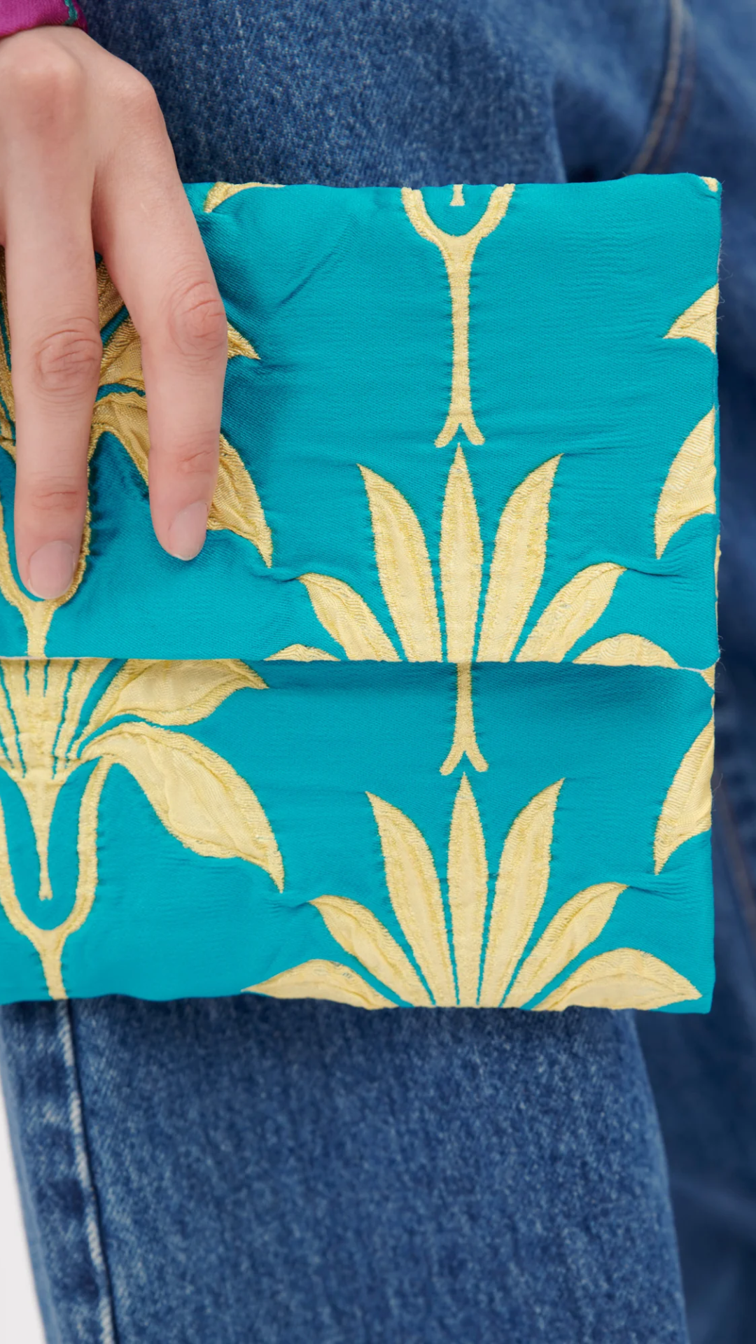 Odeeh Pattern Satin Clutch