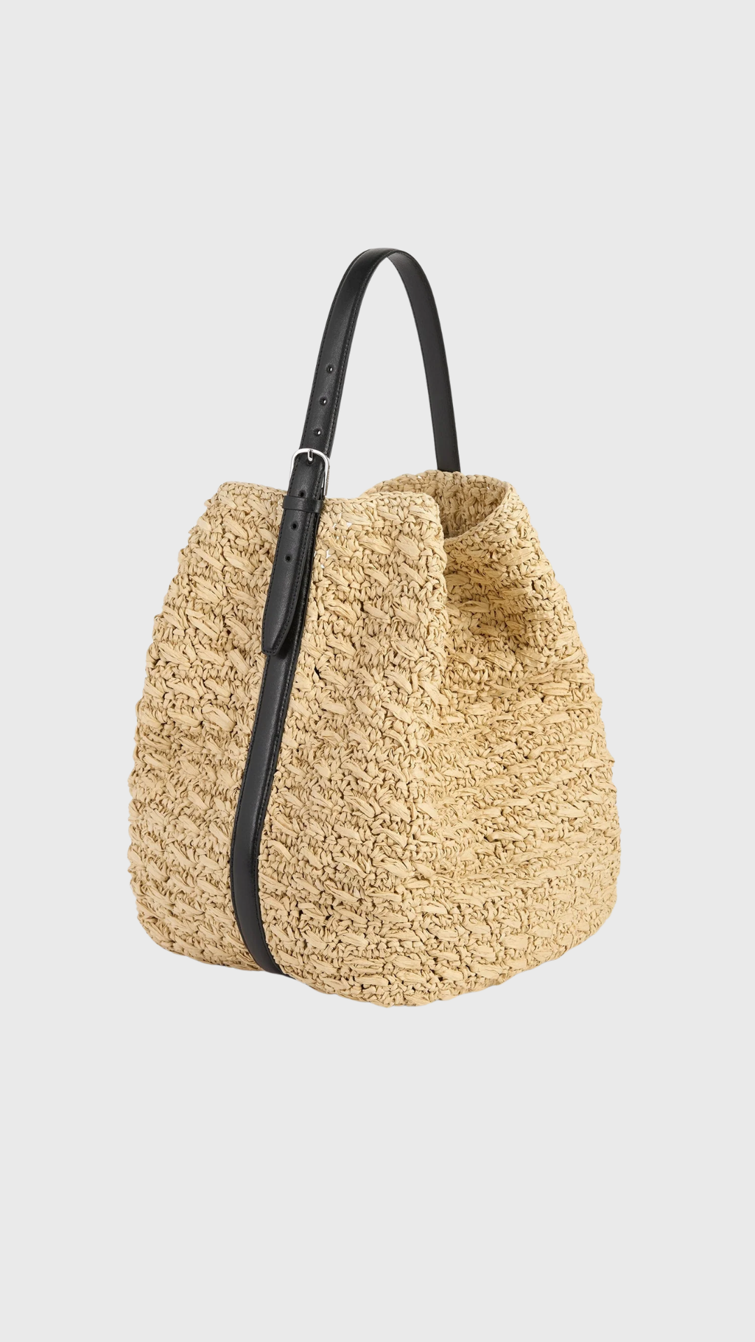 Toteme Belted Paper Raffia Tote Bag in Natural