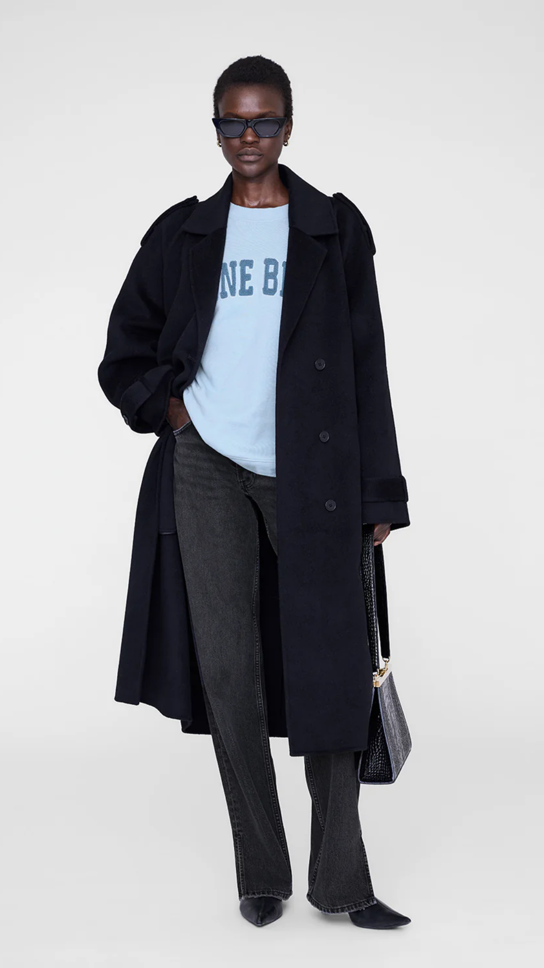 Anine Bing Miles Sweatshirt in Light Blue