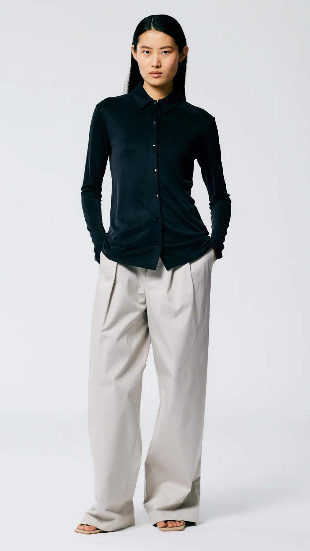 Tibi Deeba Cupro Slim Shirt
