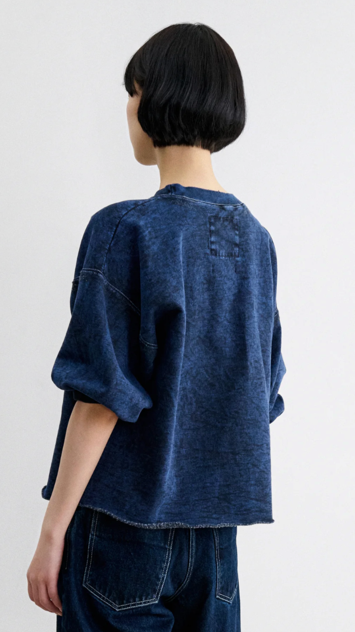 Rachel Comey Fond Sweatshirt in Indigo Acid Wash