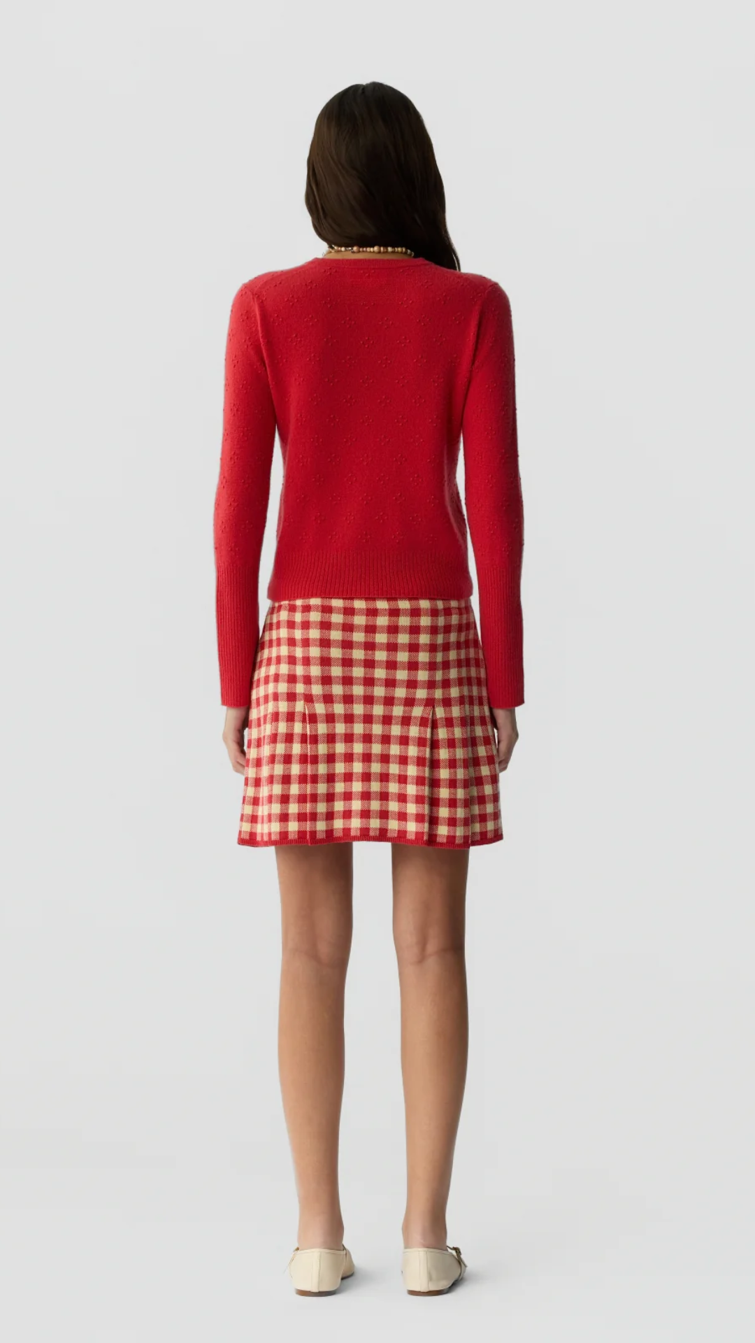 Guest In Residence Compass Jane Cardigan in Scarlet