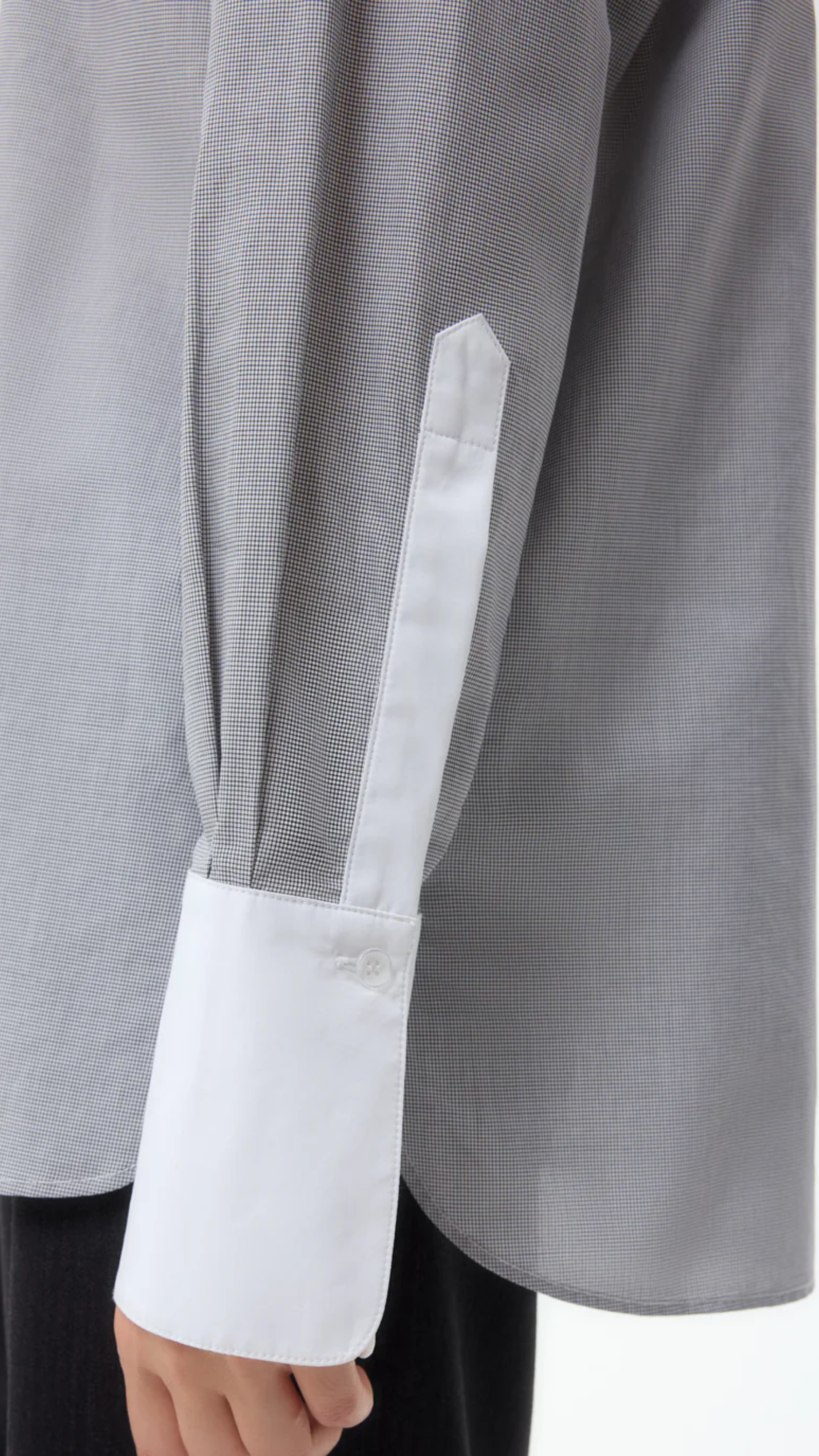 TWP Simple Man Shirt in White Black