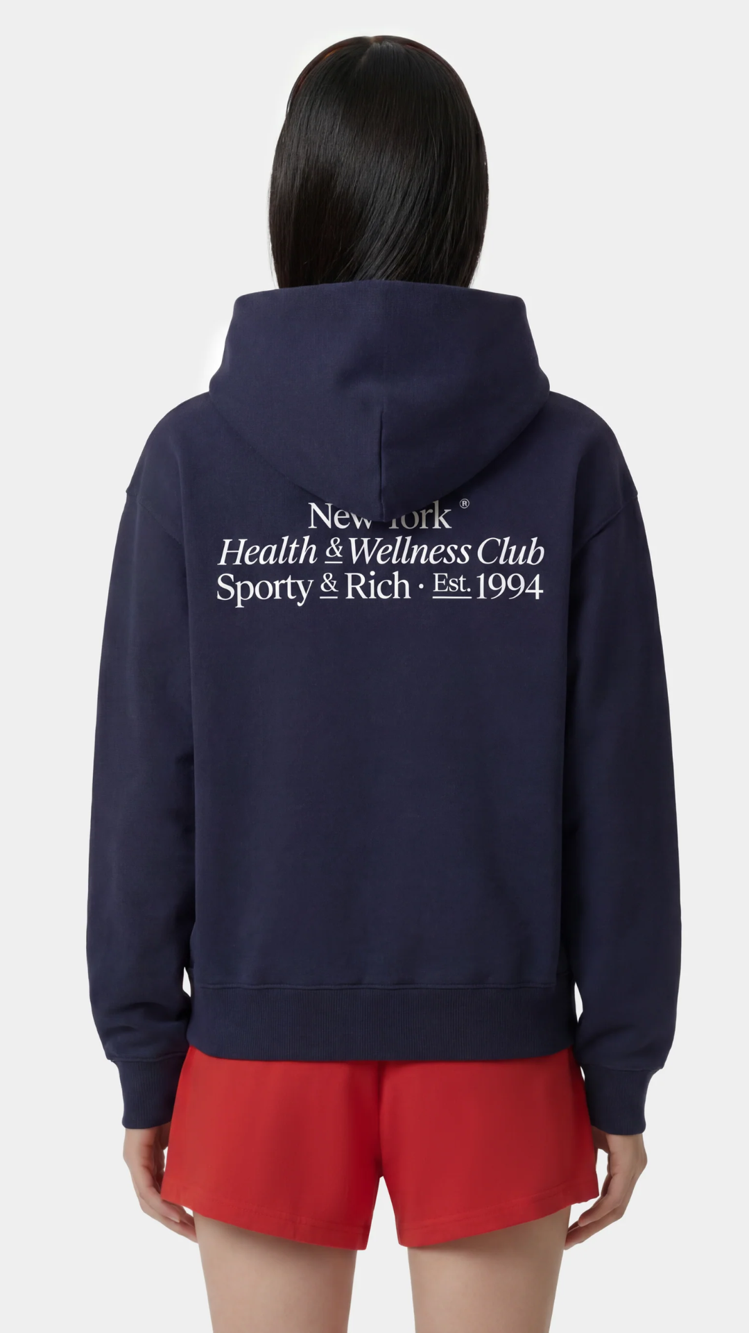 Sporty & Rich Modern Hoodie in Dark Navy