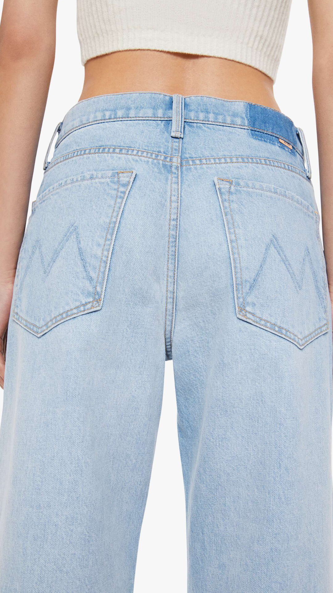 Mother The Dodger Button Hover Cuff Jean in I Could Care Less