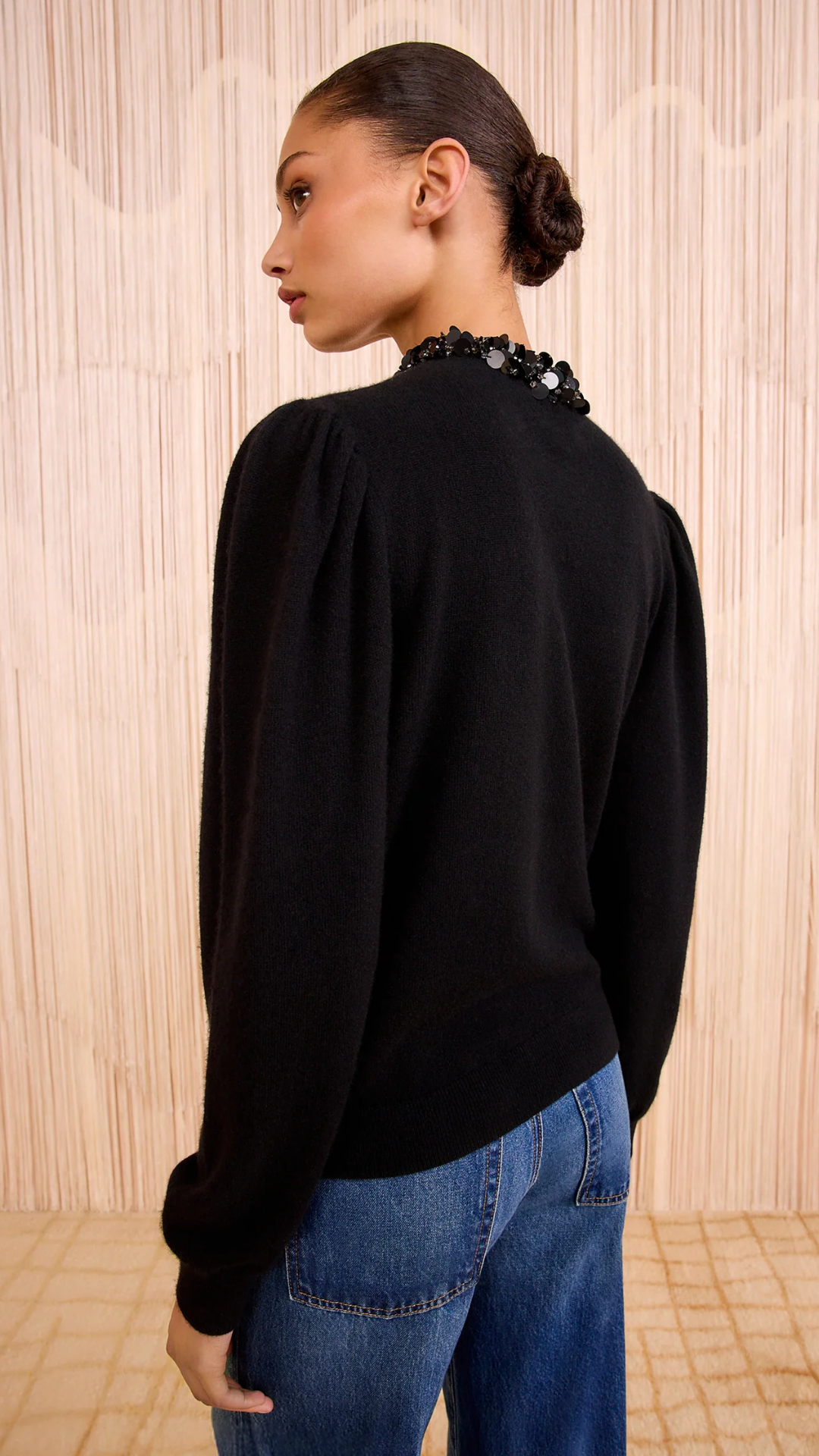 Ulla Johnson Kalani Pullover Sweater in Noir