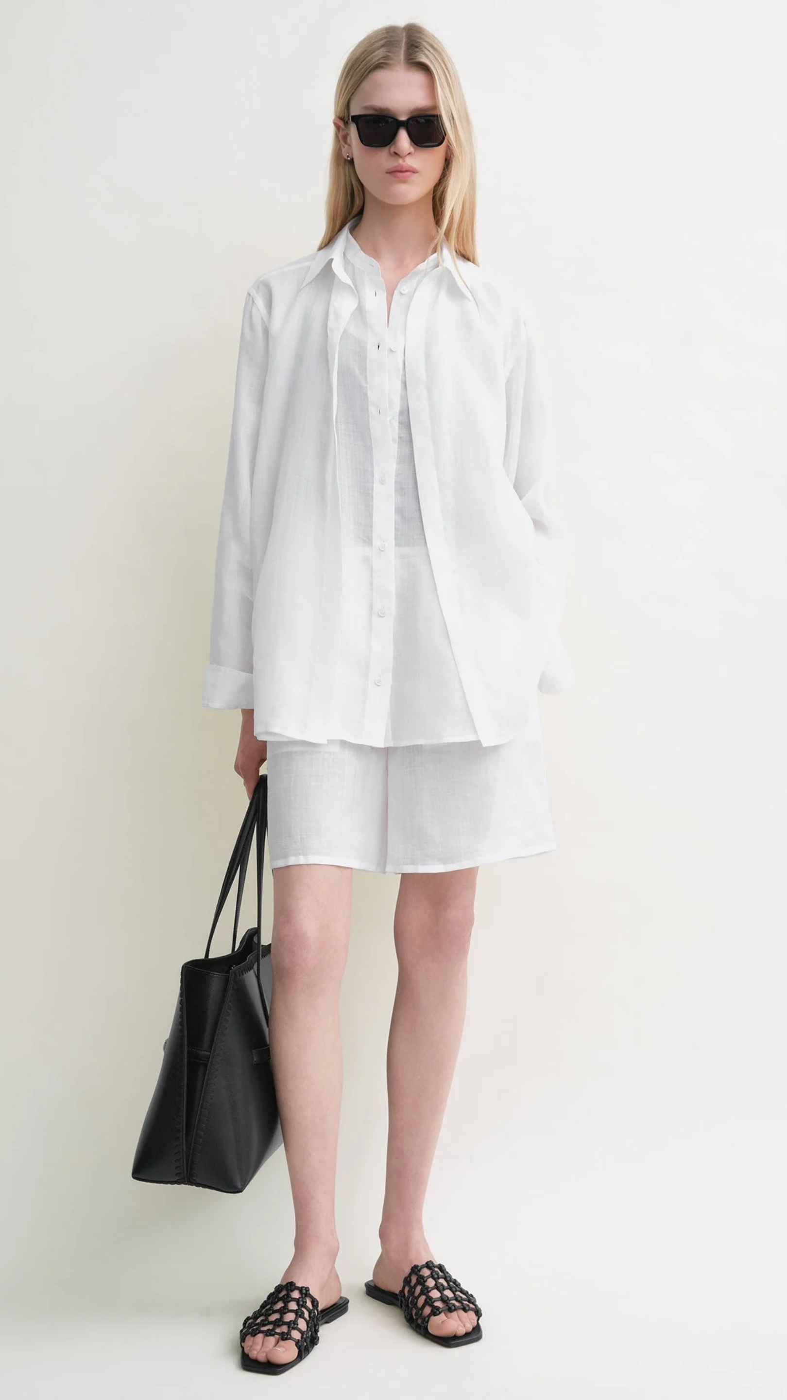 Toteme Double Collar Shirt in White