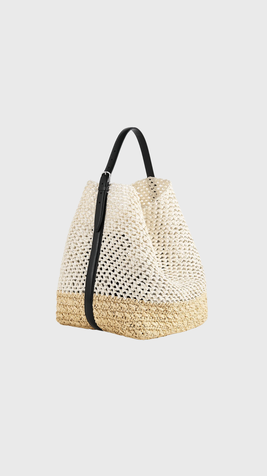 Toteme Belted Paper Tote Bag in Ecru/Vanilla