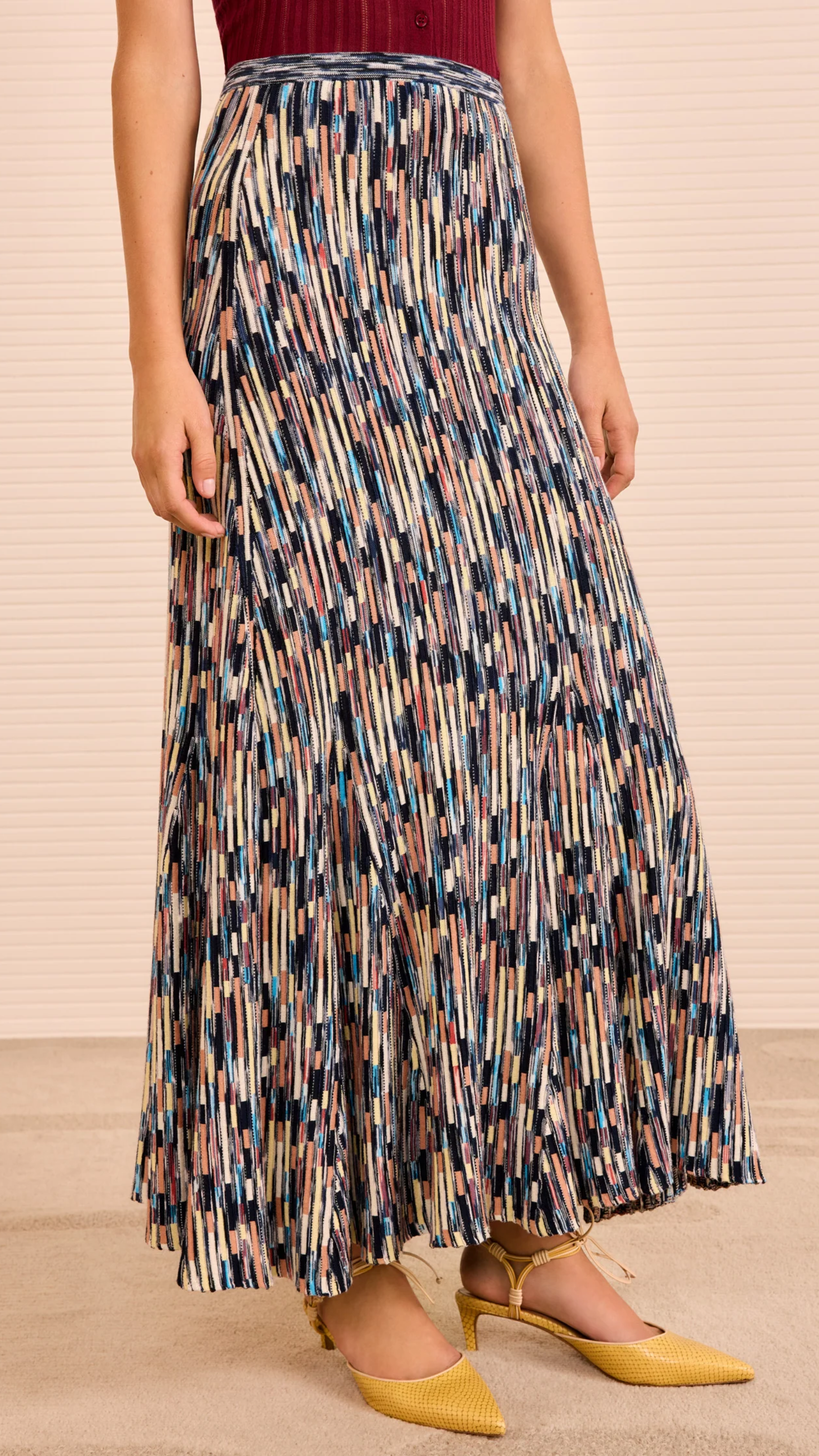 Ulla Johnson Marceline Multicolor Long Skirt in Oasis