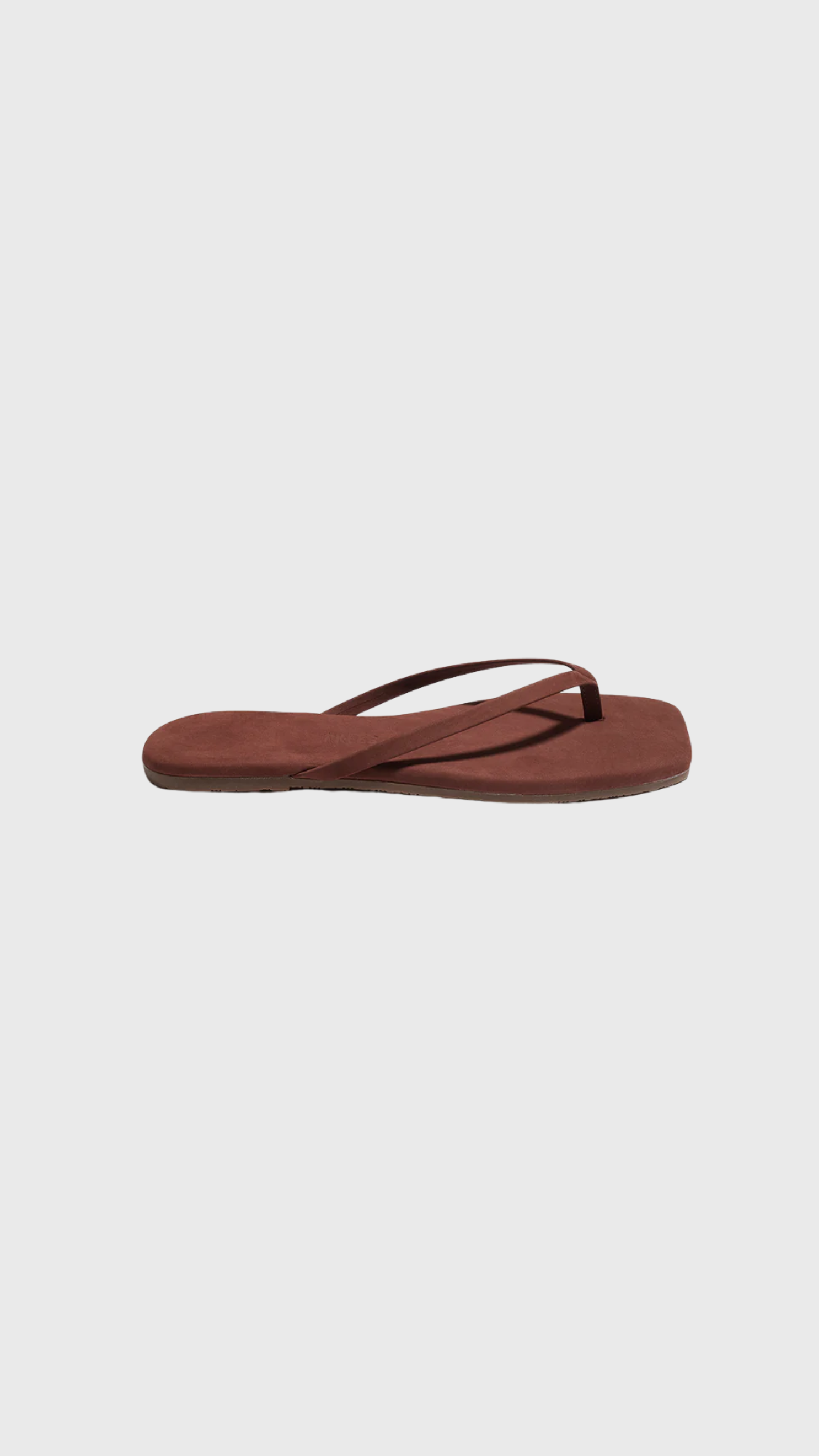 Tkees Square Toe Lily Suede Flip Flops in Bourbon