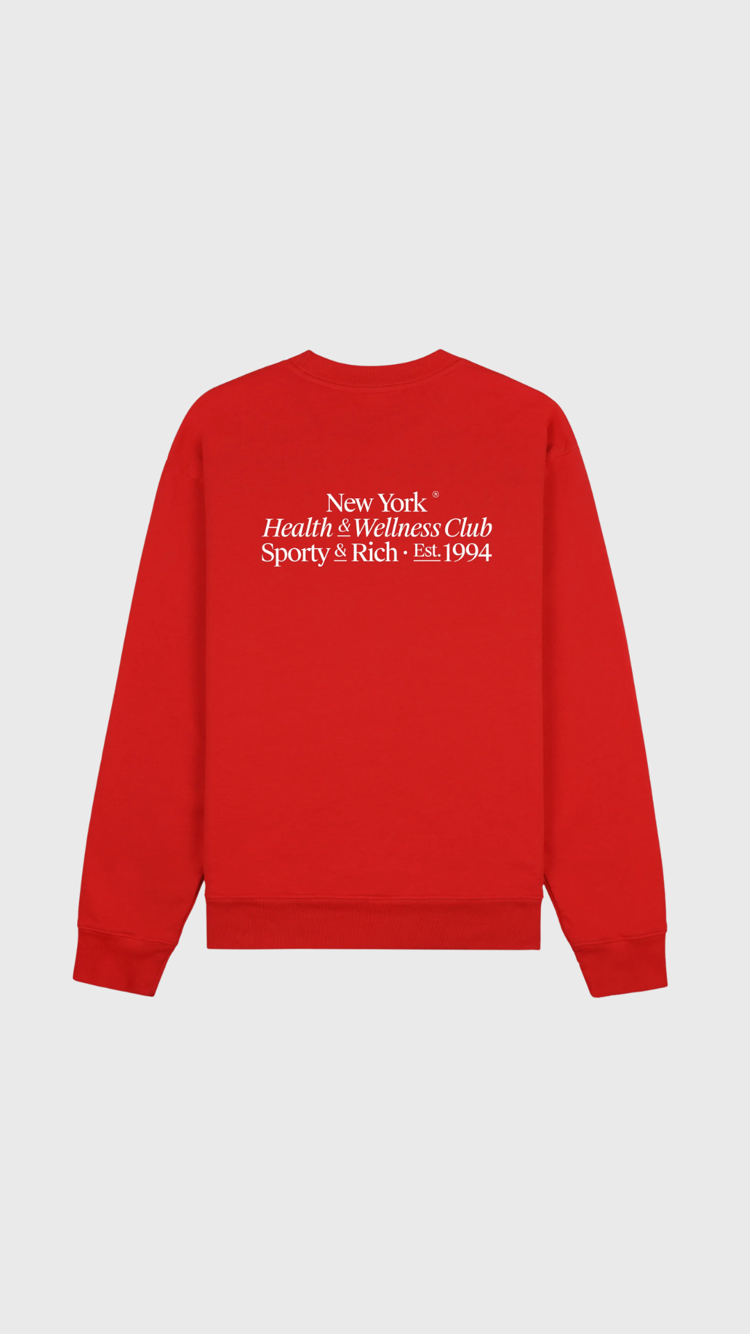 Sporty & Rich Modern Crewneck in Ruby/White