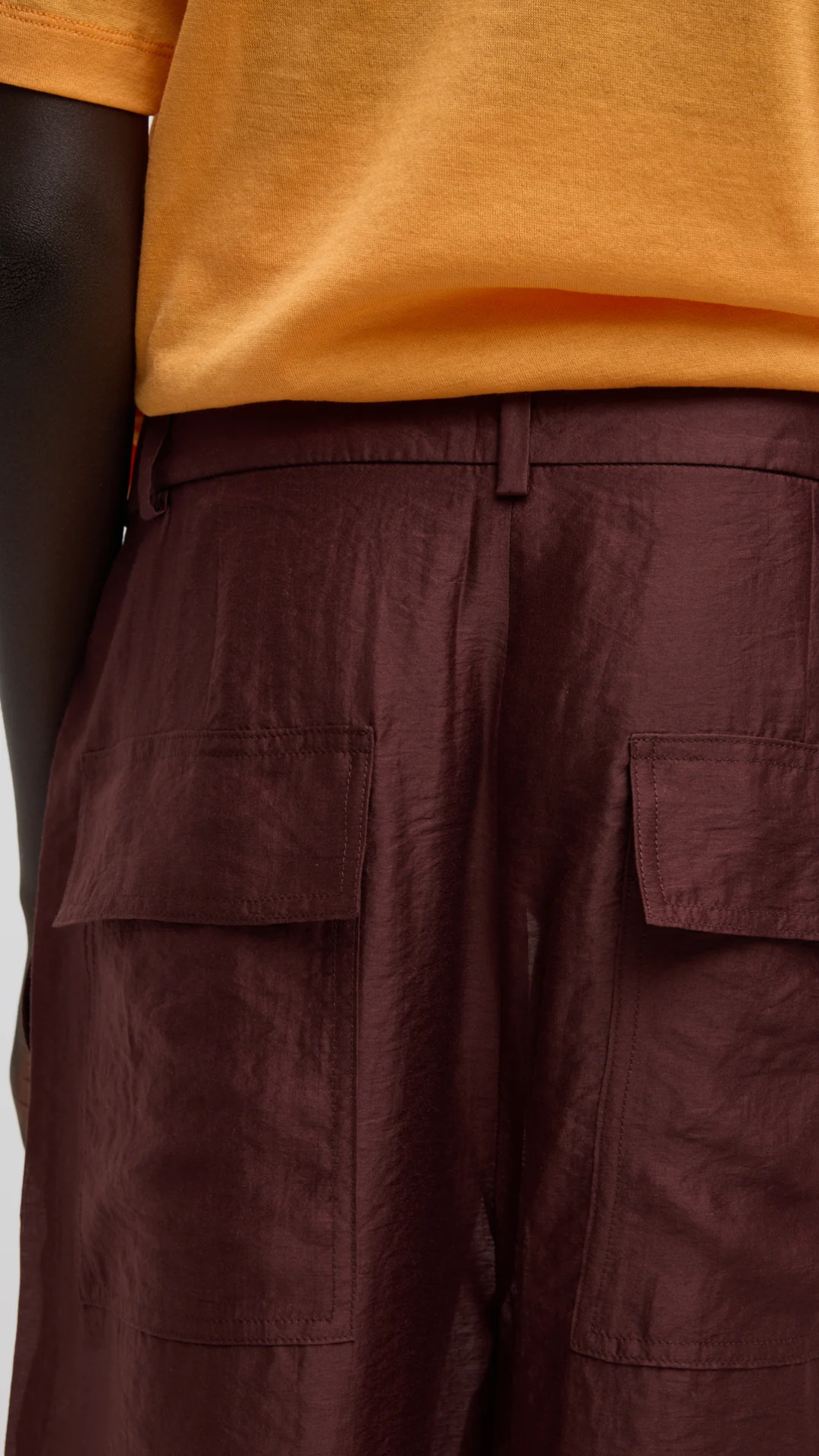 Tibi Summer Voile Stella Pant in Russett Brown