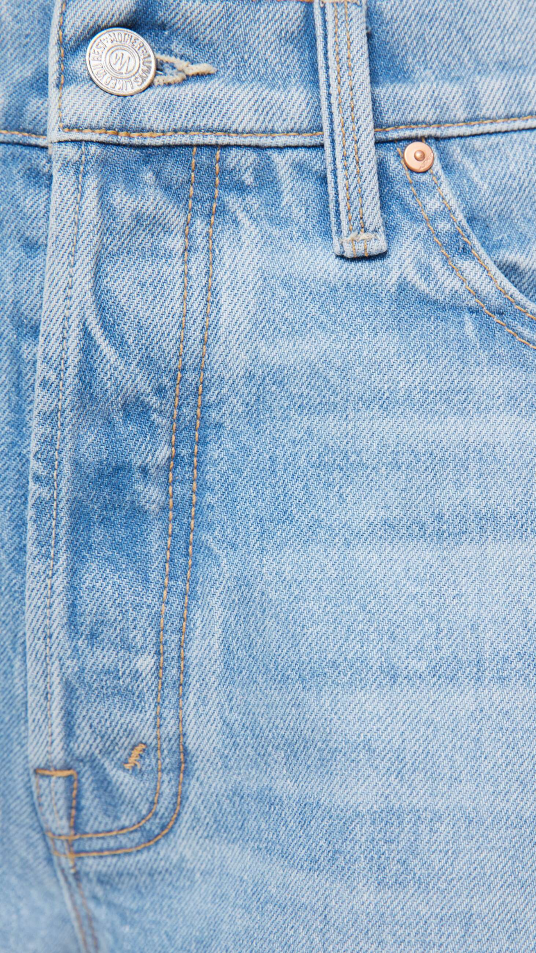 Mother The Dodger Button Hover Cuff Jean in I Could Care Less