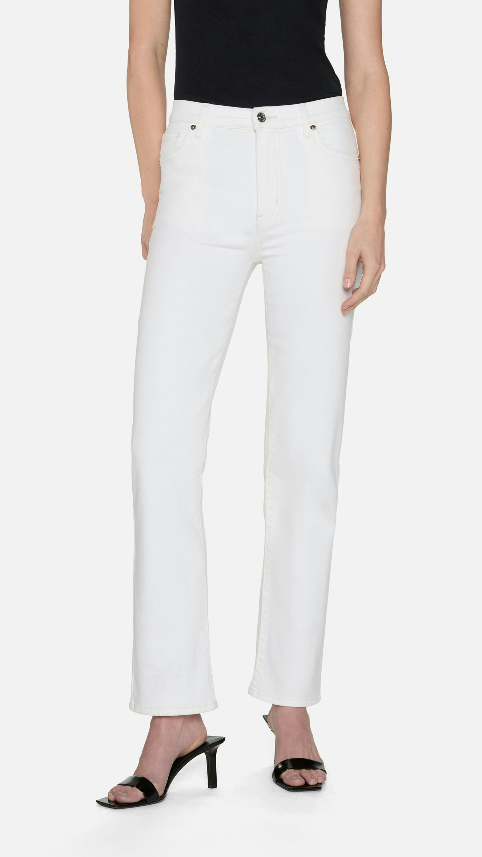 Frame Le Sleek Straight Jean in White