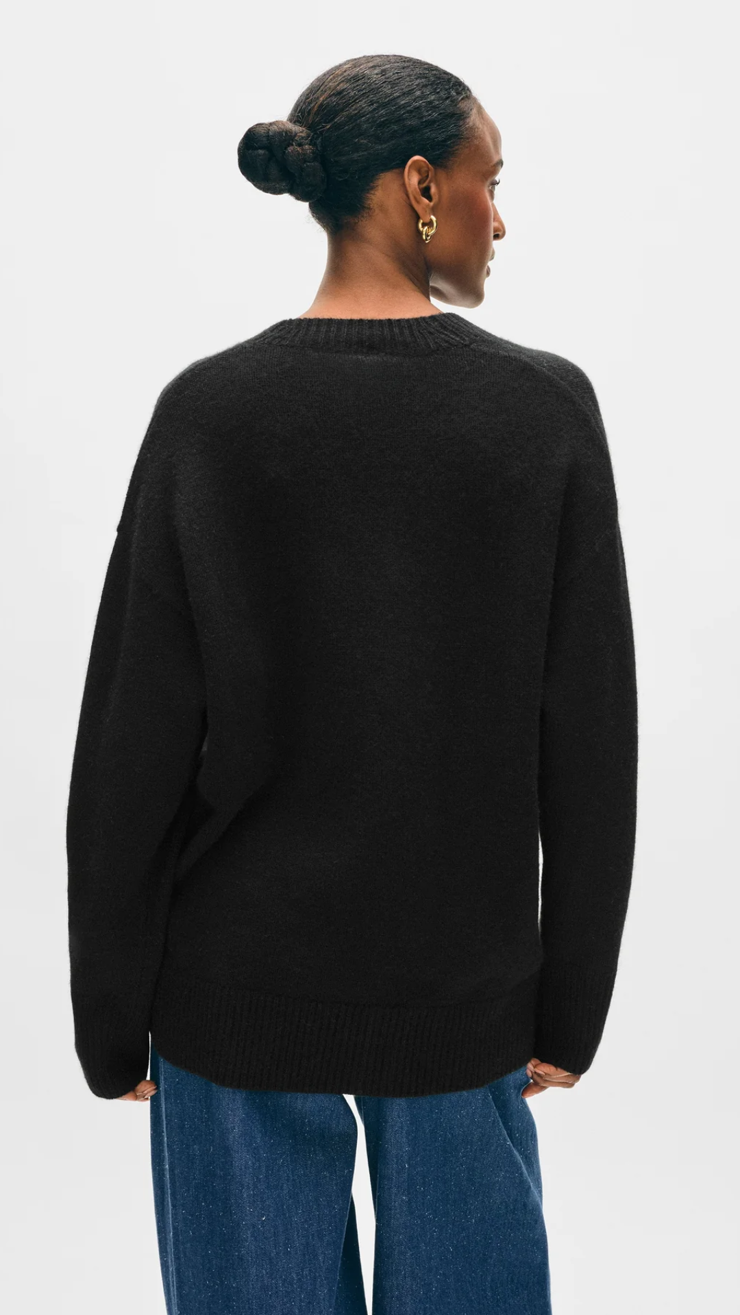 White + Warren Cashmere Luxe Pocket Cardigan in Black