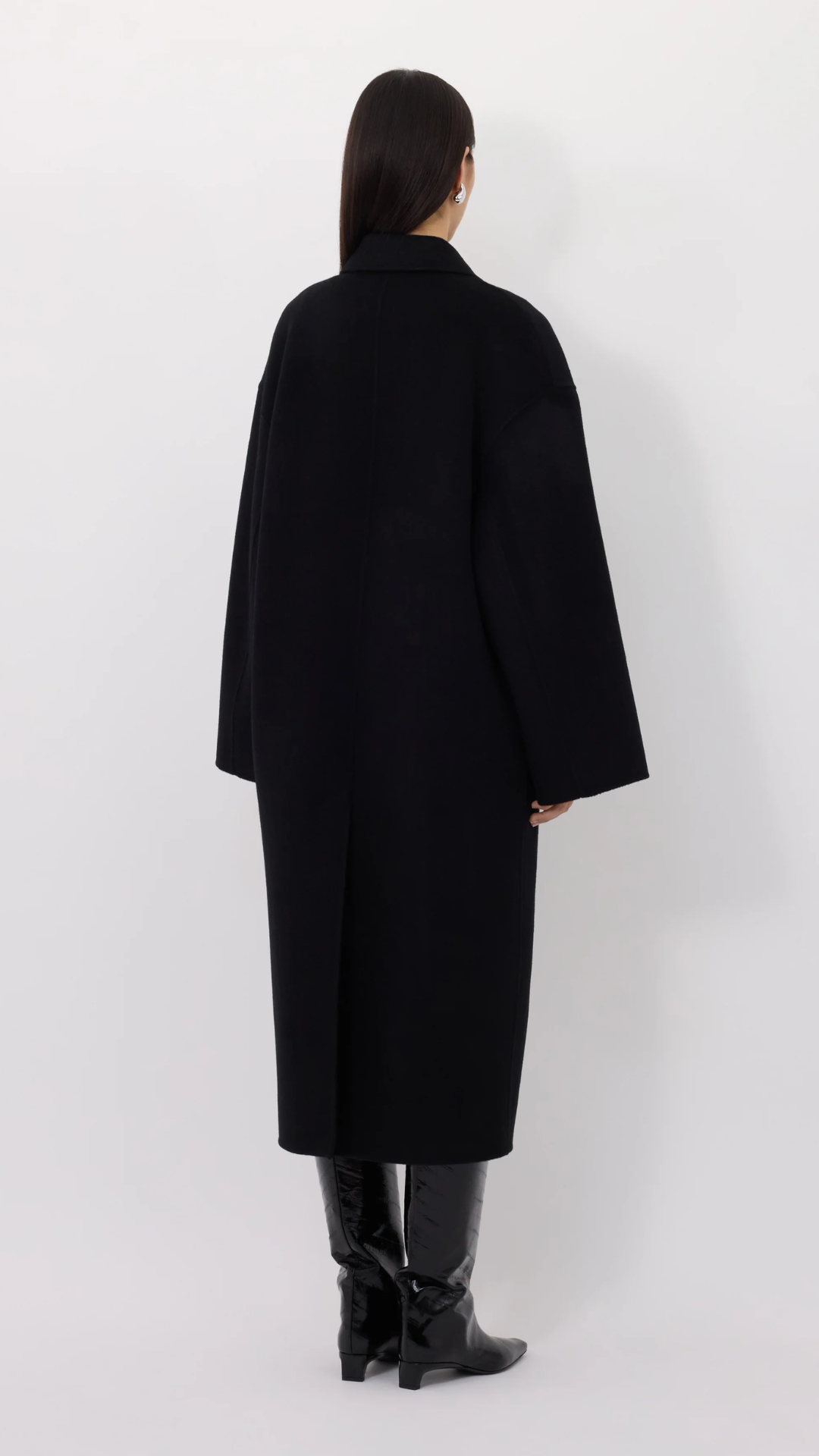Loulou de Saison Borneo LDS Long Coat in Black