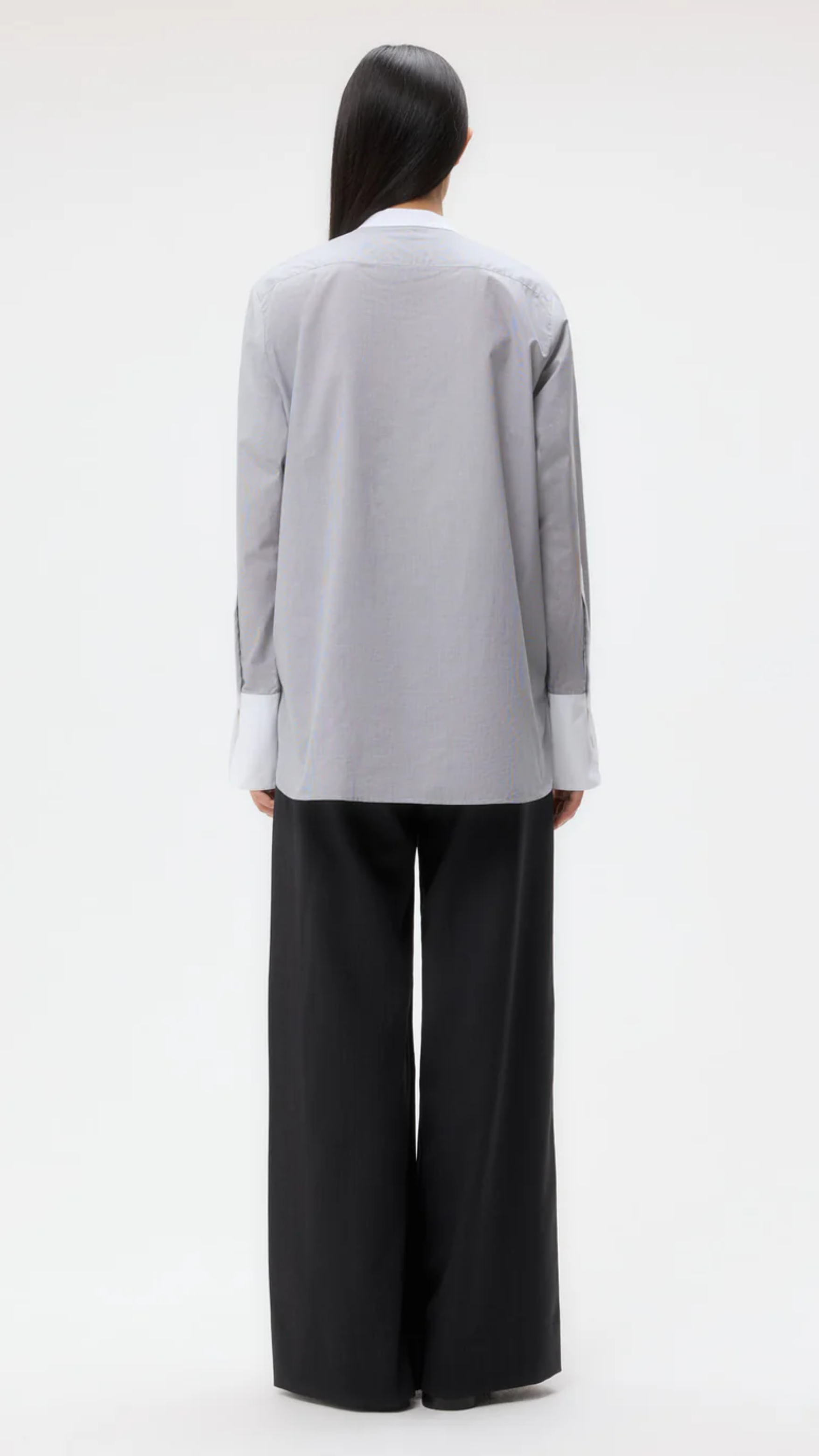 TWP Simple Man Shirt in White Black