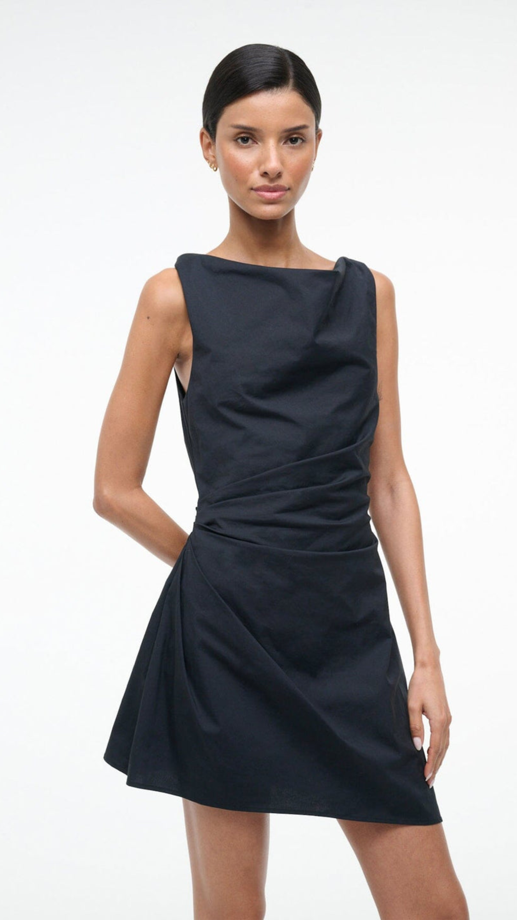 Staud Callie Mini Dress in Black