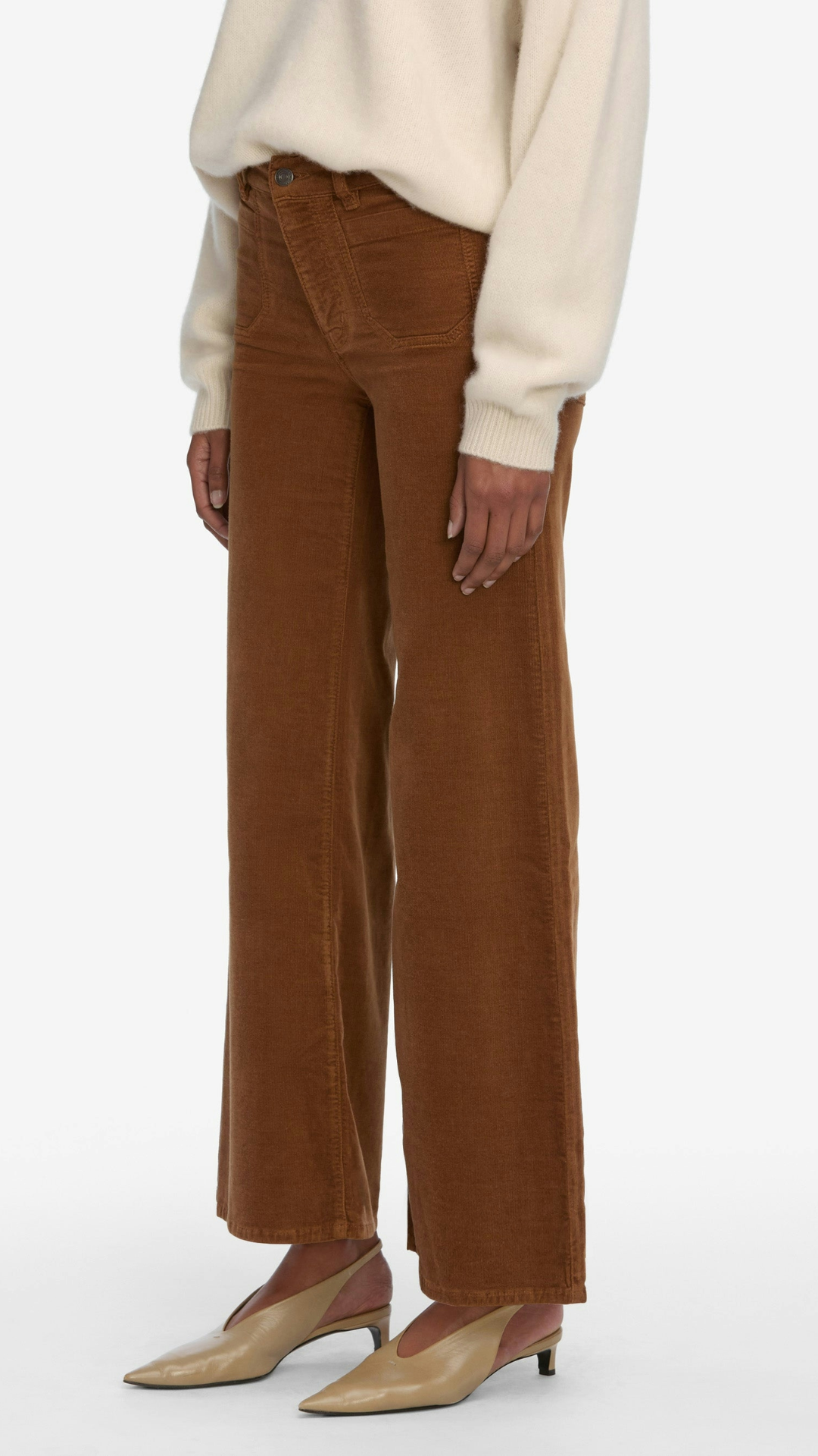 Frame Le Slim Palazzo Modernist Pocket Jean in Maplebrown