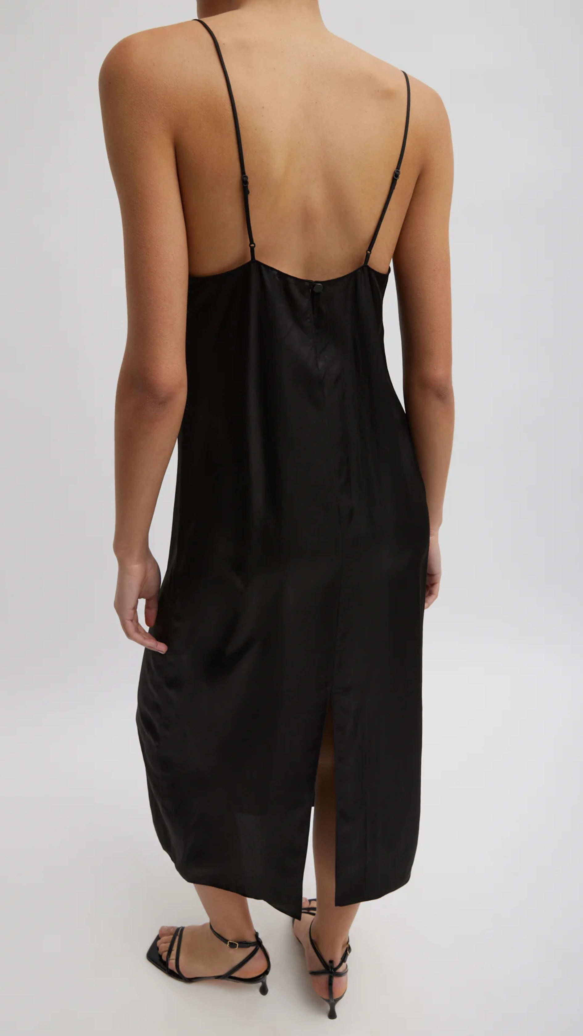 Tibi The Slip Dress in Black