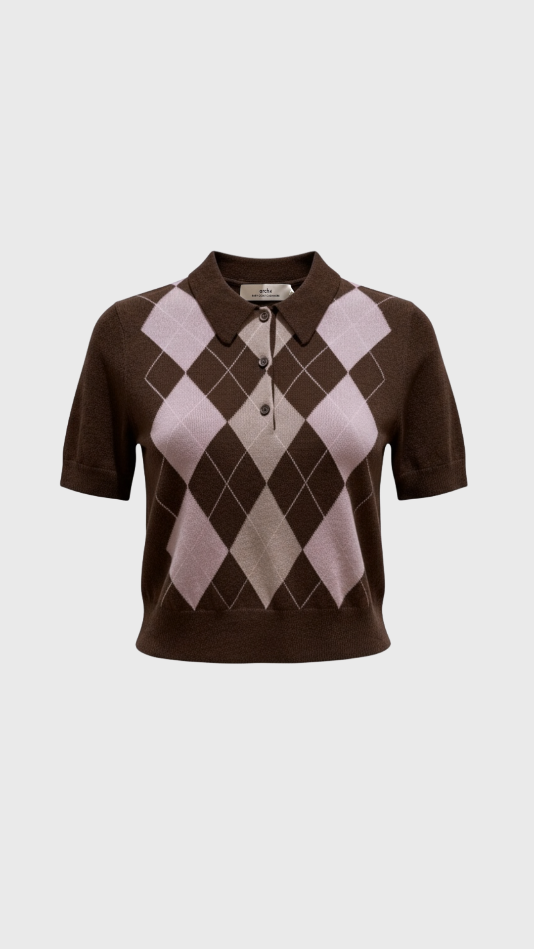 Arch 4 Octavia Argyle Short Sleeve Polo in Brown