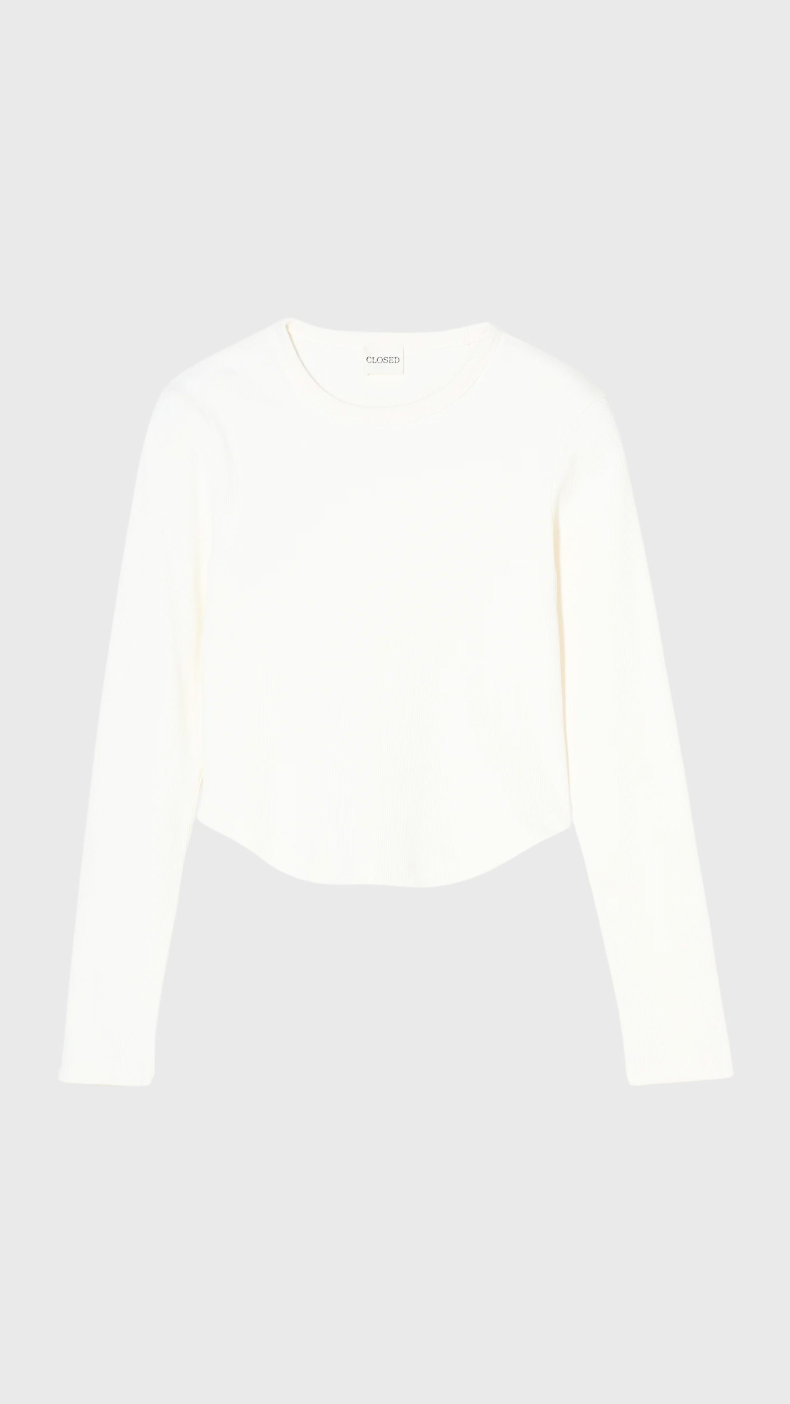 Closed Crewneck Long Sleeve Top in Ivory