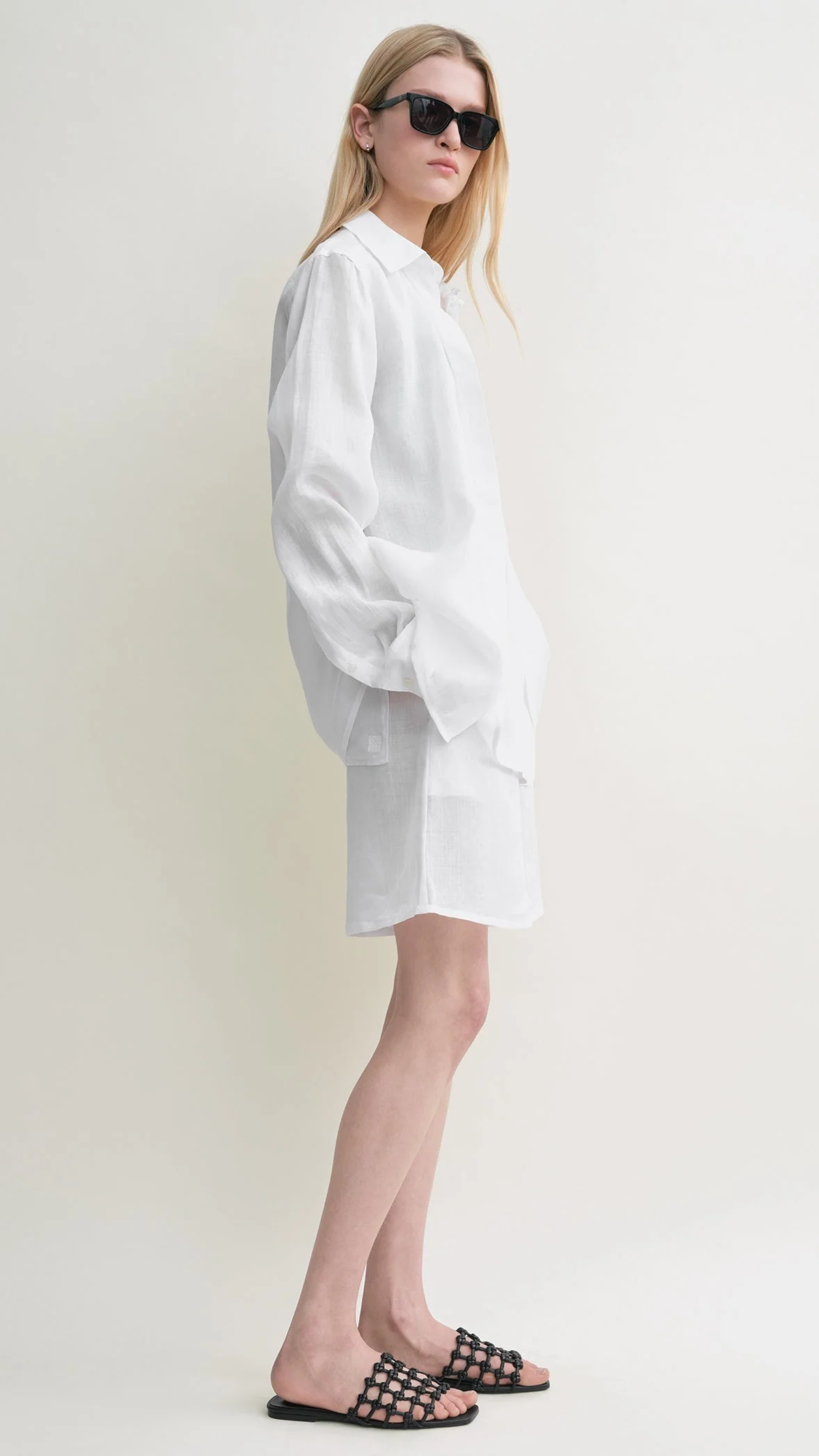 Toteme Double Collar Shirt in White