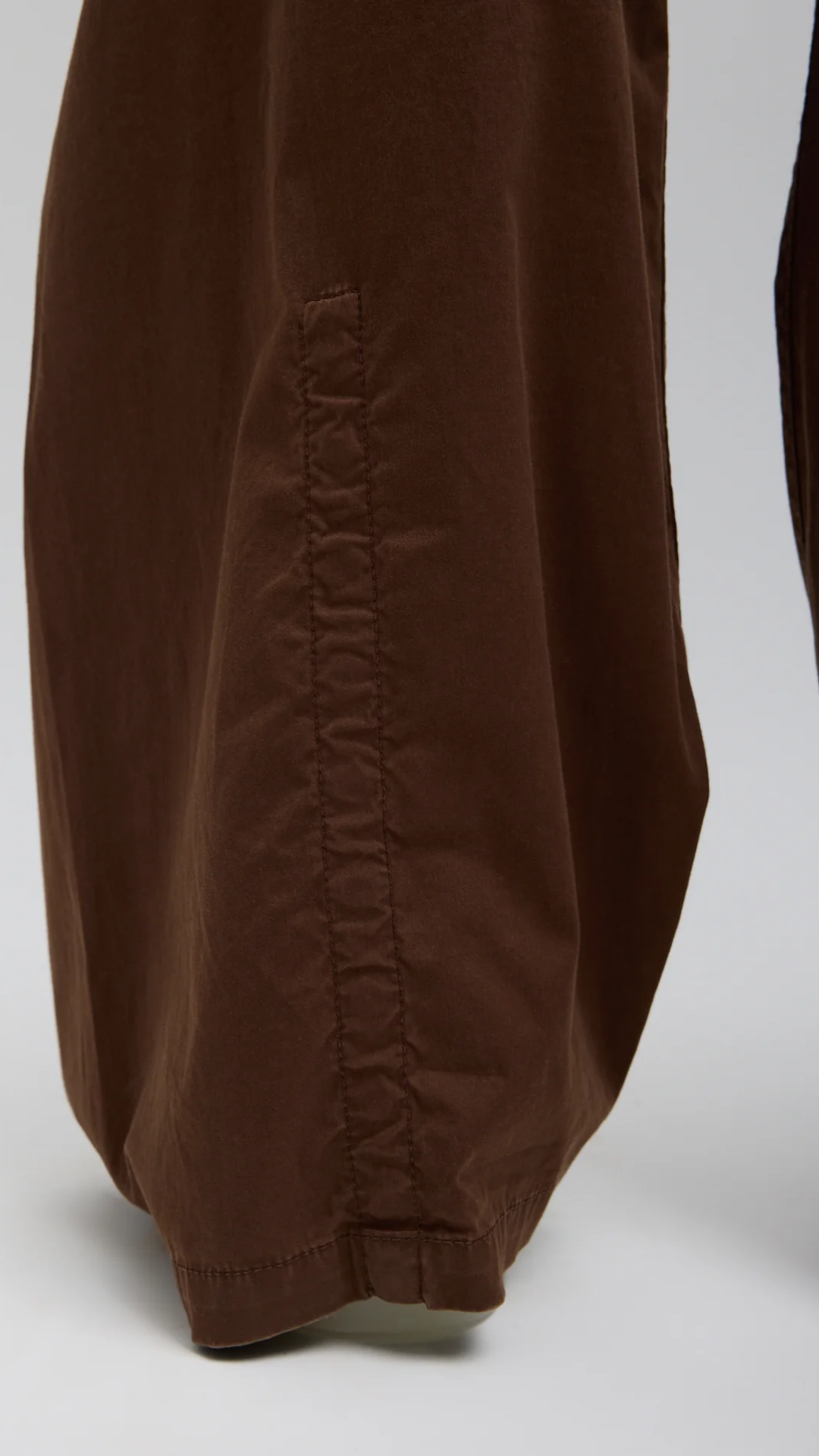 Tibi Silky Cotton Winslow Pant in Brown
