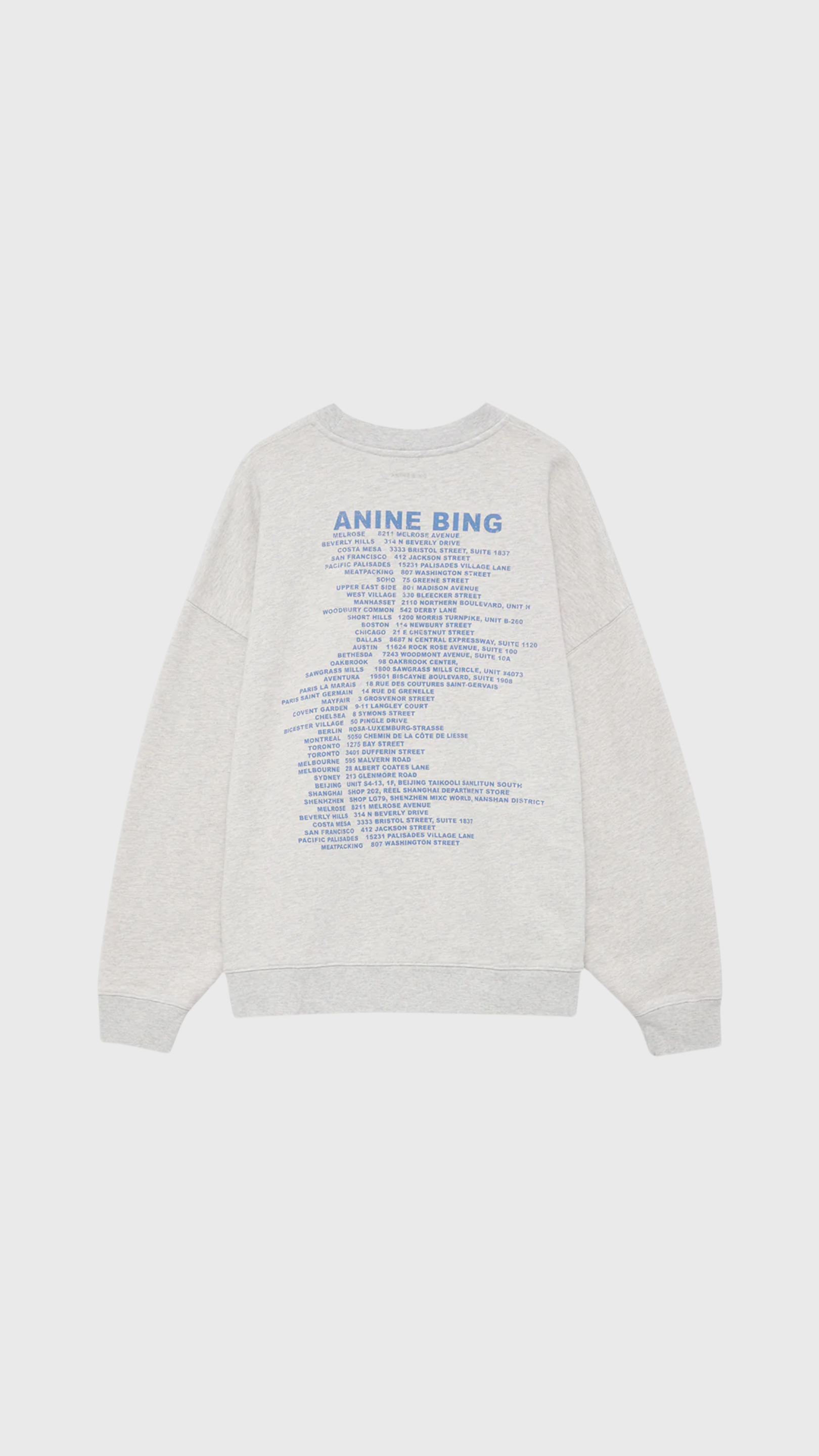 Anine Bing Miles Waves Sweatshirt in Grey