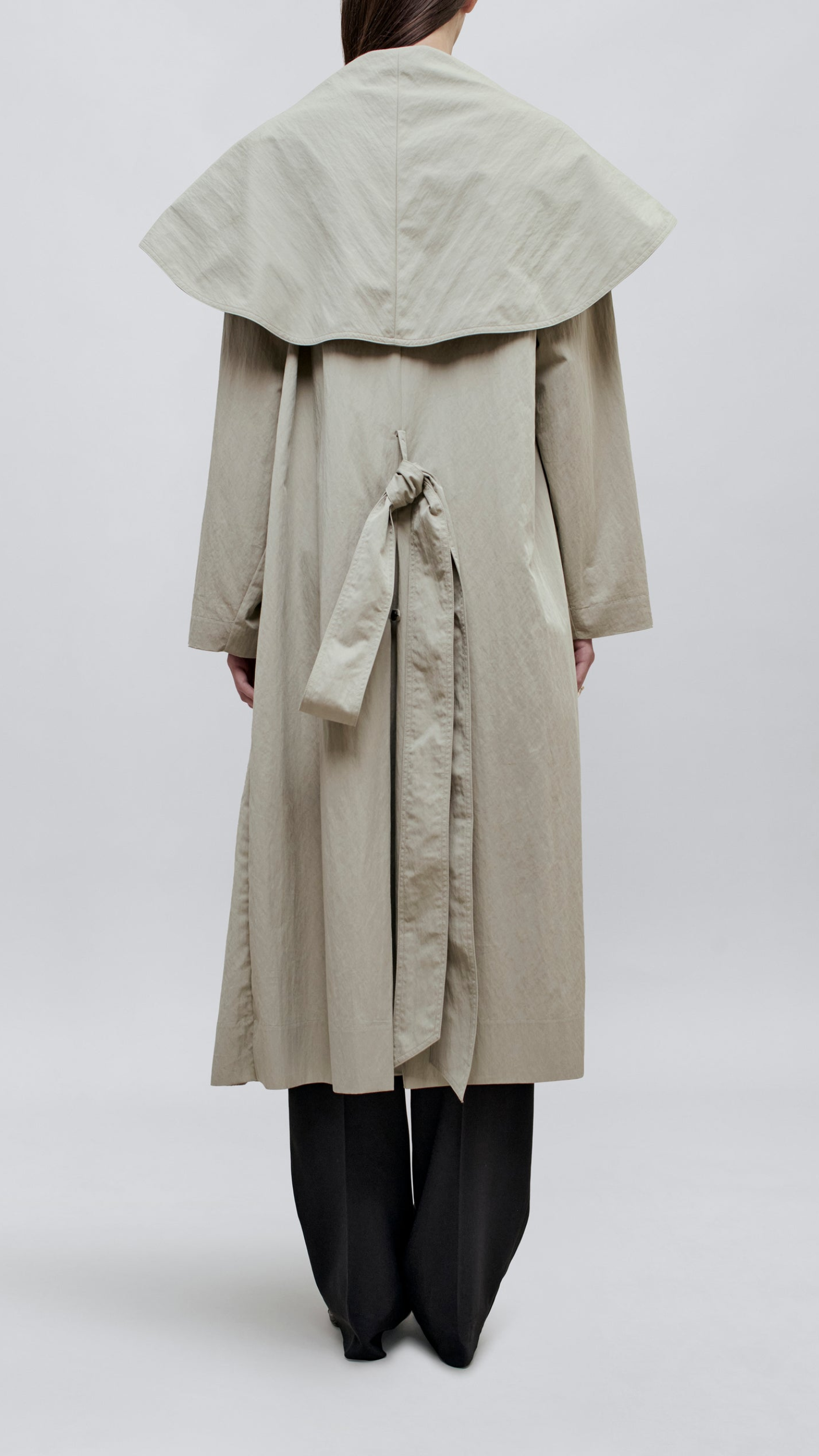 Kallmeyer Dorothy Cotton Nylon Trench Coat in Fog